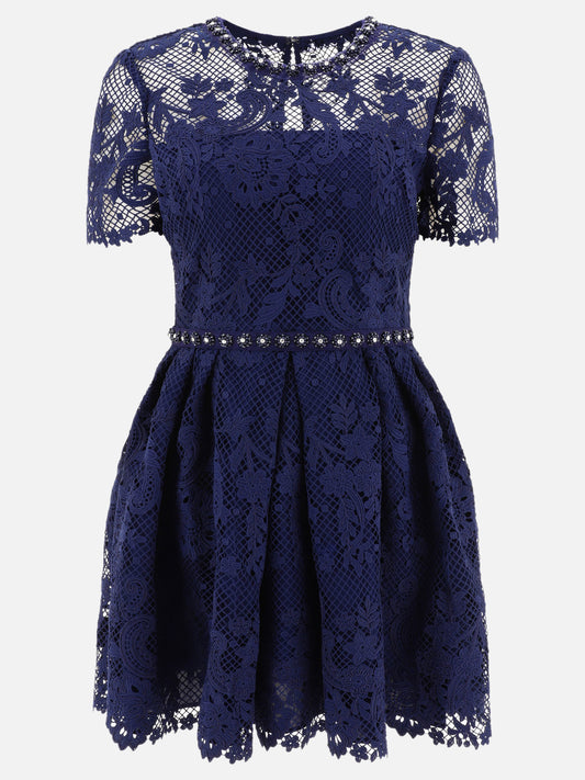 Mini dresses 100% polyester  Blue - Self-portrait Women | PLP | VIETTI Online Store 
