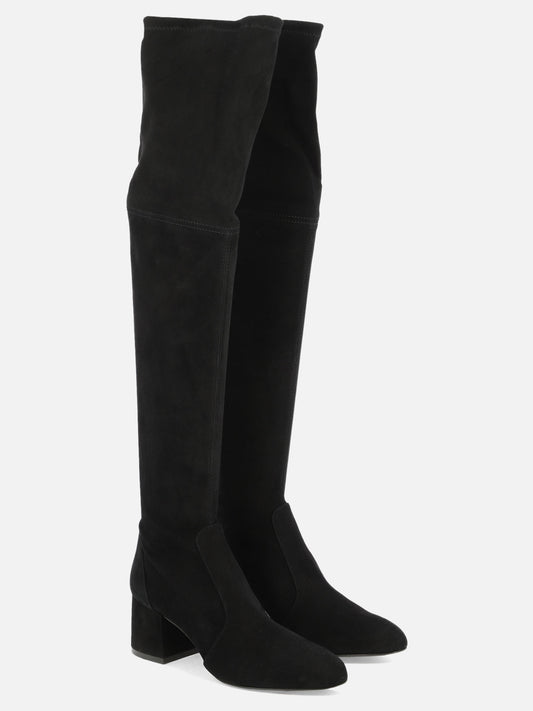 Over the knee 100% suede - 100% leather  Black - Stuart Weitzman Women | PLP | VIETTI Online Store | 2
