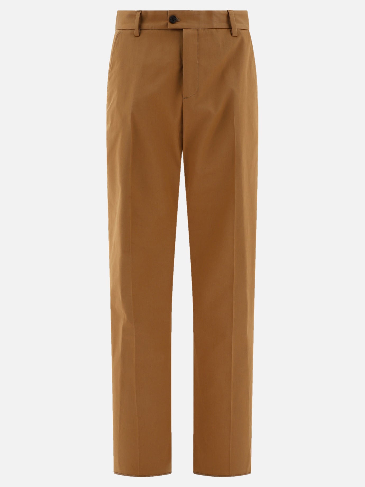 Alexander McQueen Tailored trousers with back logo Brown