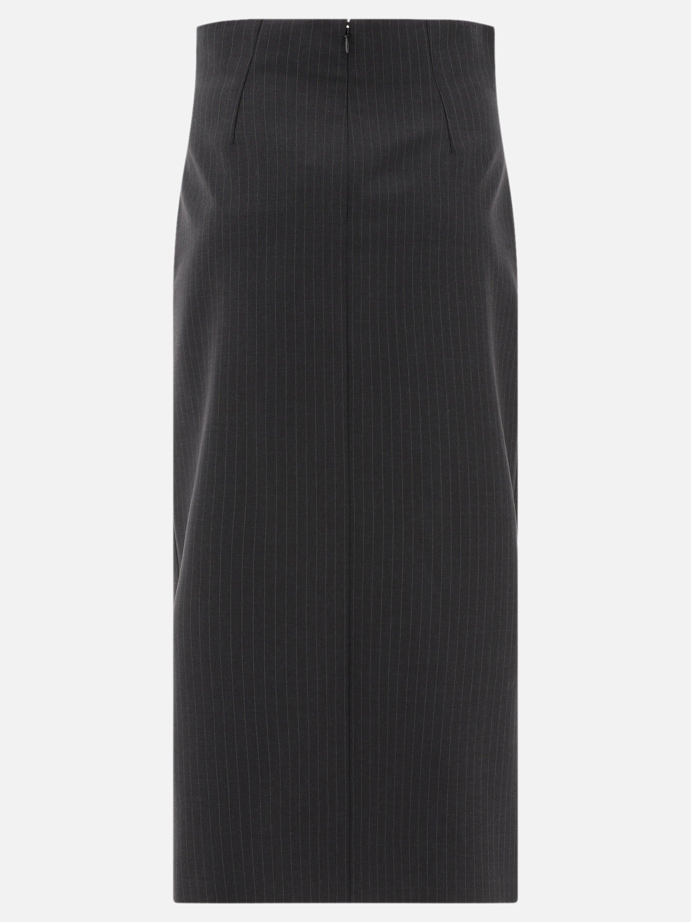 Pinstriped pencil skirt