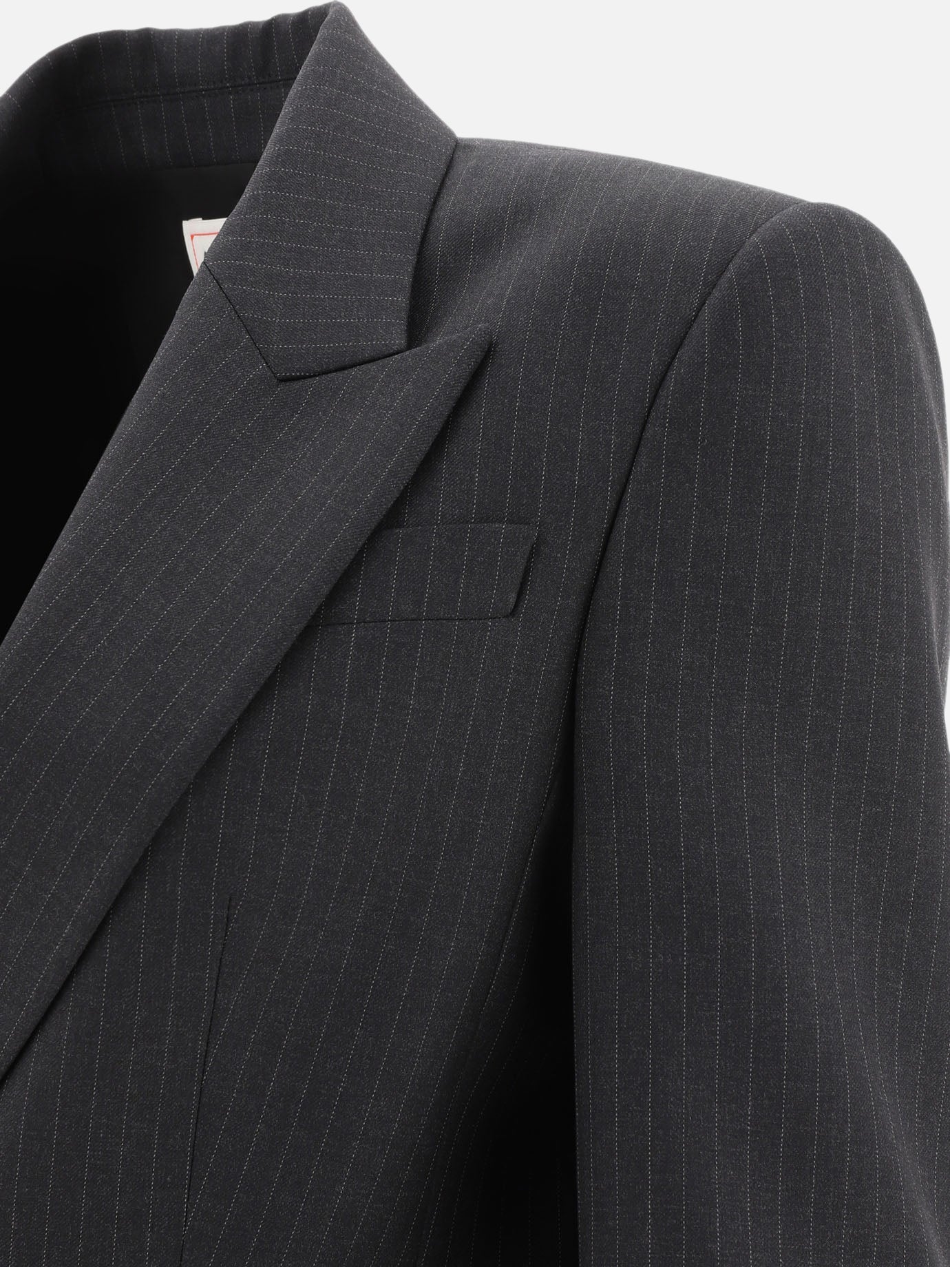 Pinstriped single-breasted blazer