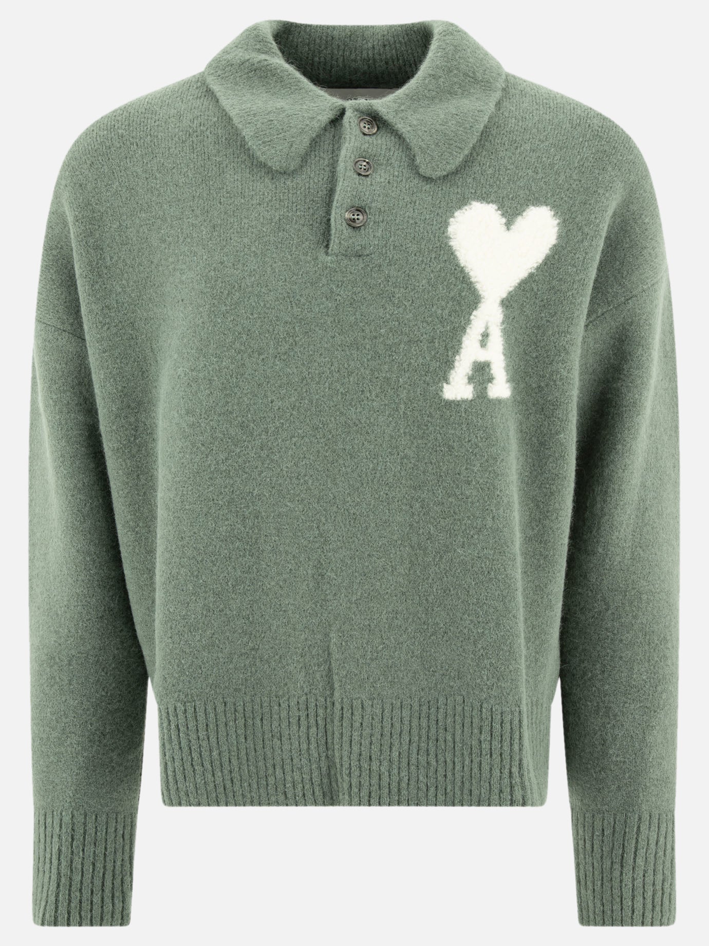 Polo shirts with buttons Solid colour  Green - Ami Paris Men | PDP | VIETTI Online Store | Zoom-Modal
