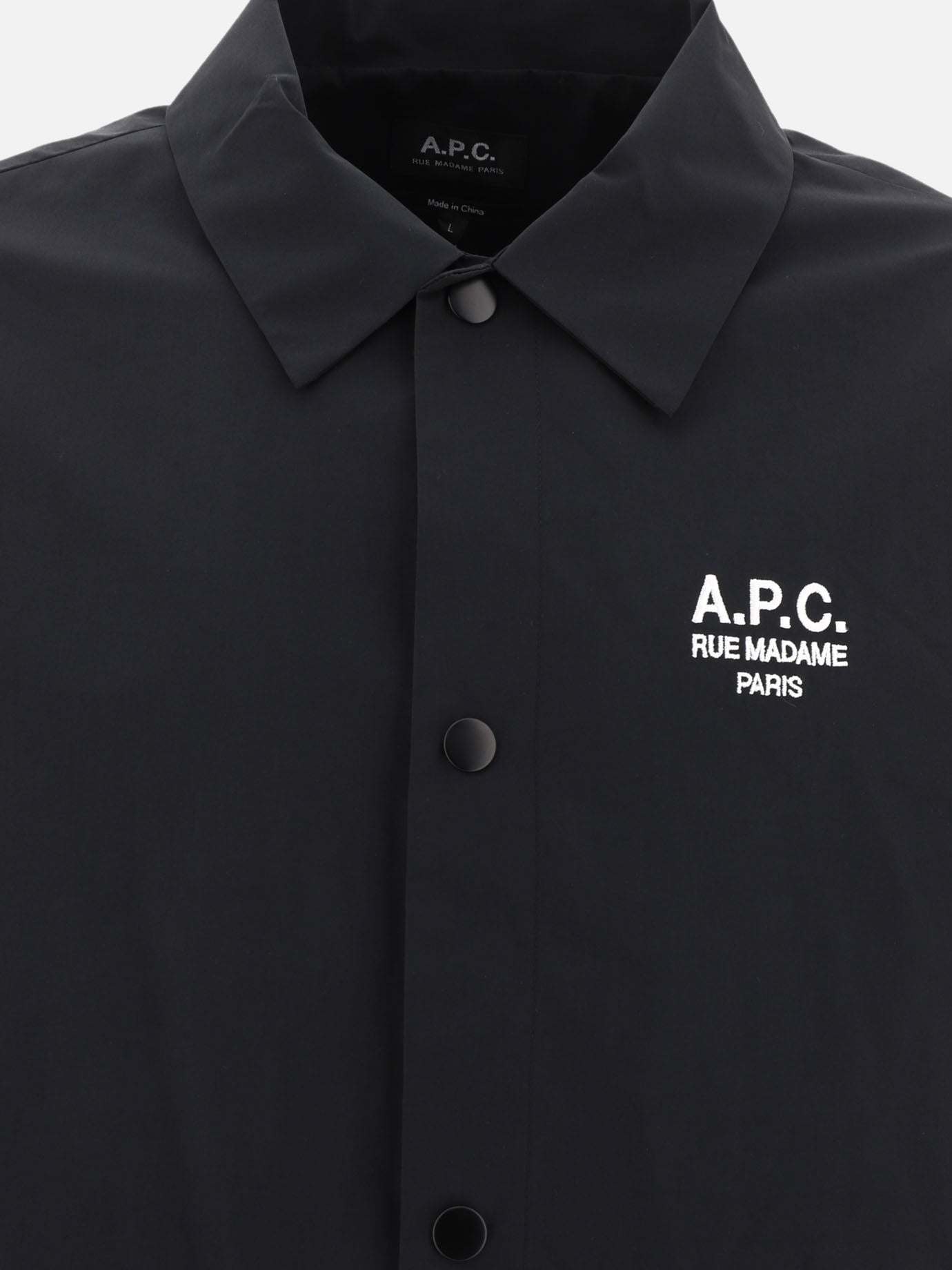Overshirt jackets Solid colour  Black - A.P.C. Men | PDP | VIETTI Online Store | thumbnail_3