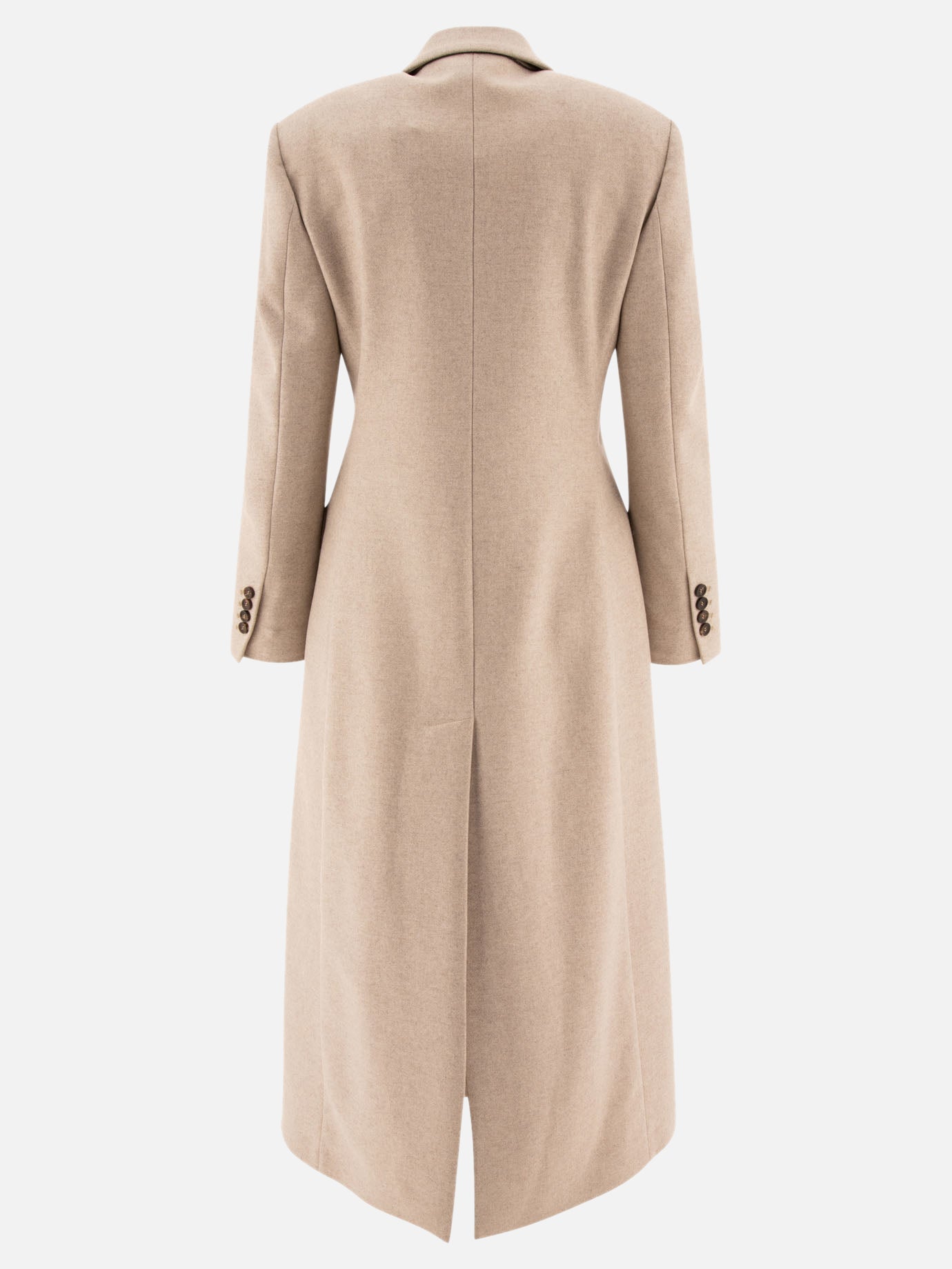 Lightweight wool cloth coat with monili