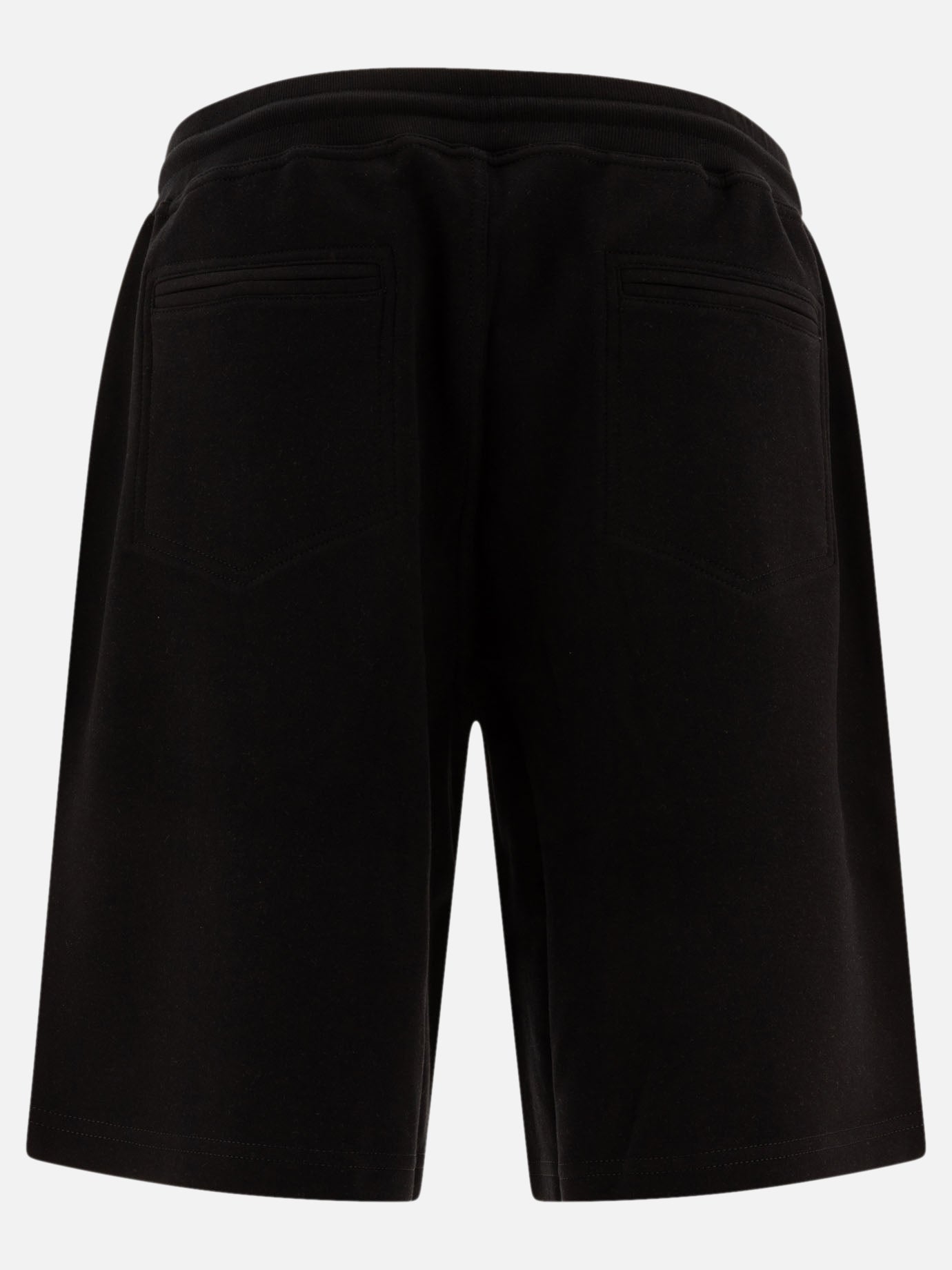 Cotton, cashmere and silk French terry double cloth Bermuda shorts