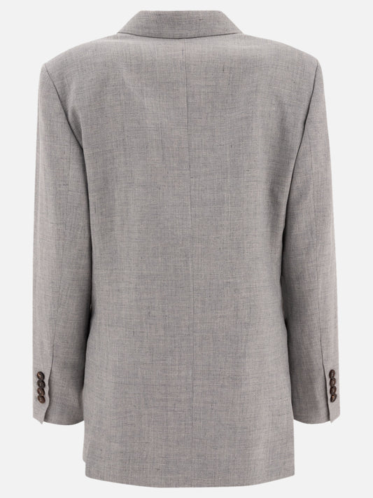 Blazer Solid colour  Grigio - Brunello Cucinelli Donna | PLP | VIETTI Online Store | 2
