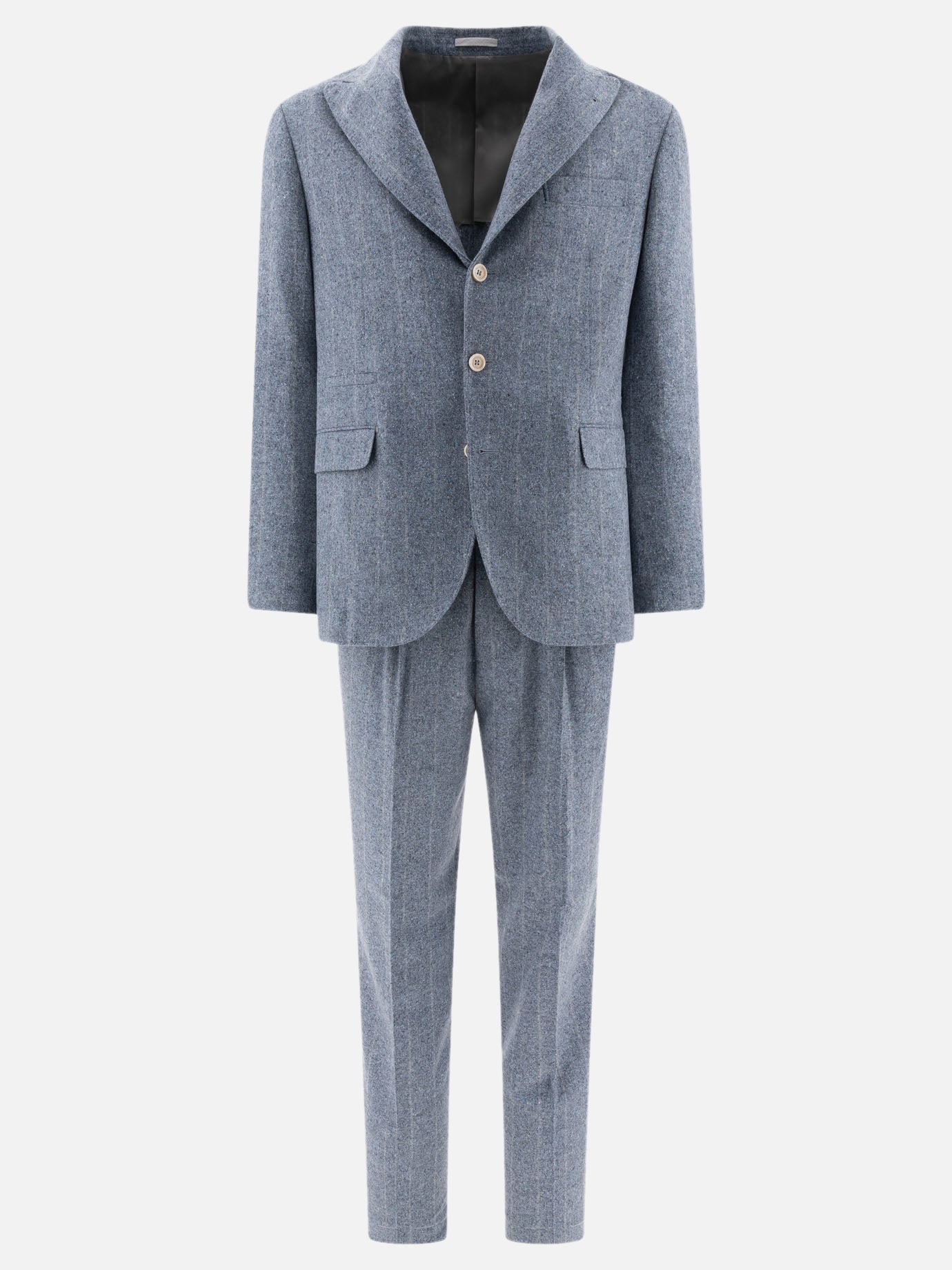 Brunello Cucinelli Pinstriped suit Light blue