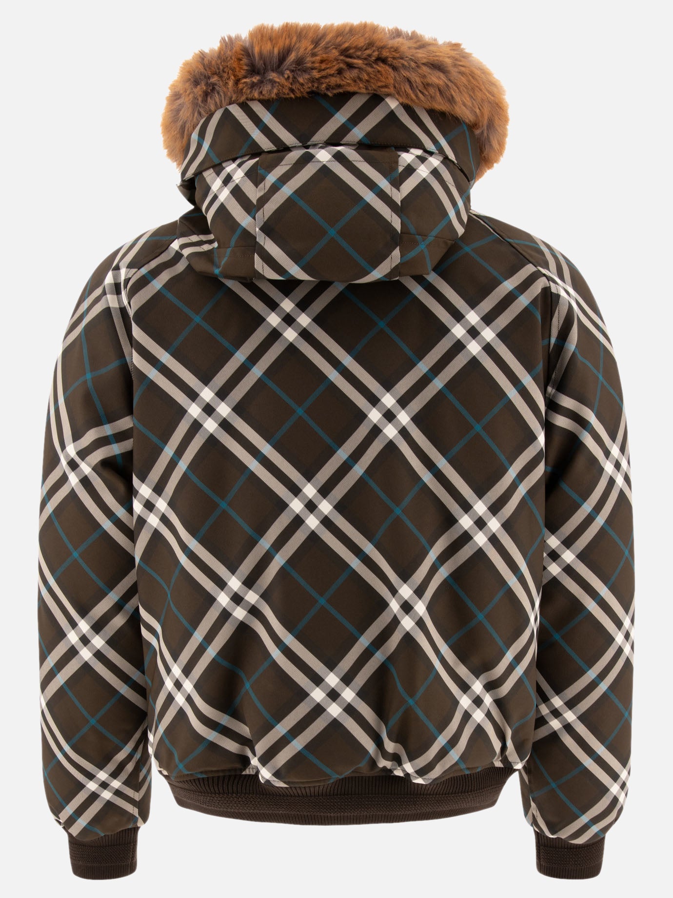 Burberry Check nylon parka Green