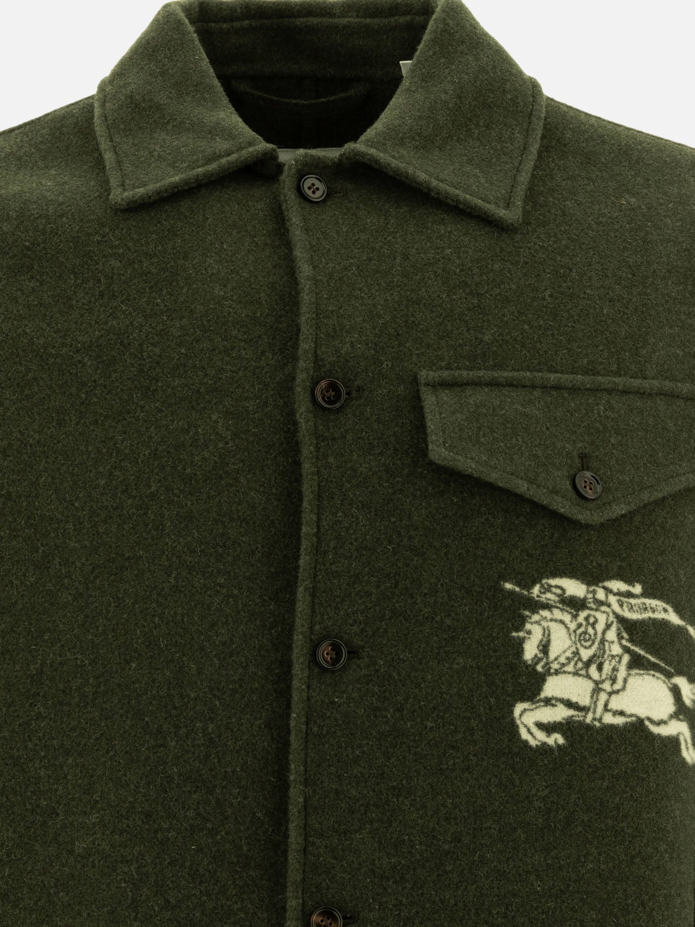 Overshirt jackets Solid colour  Green - Burberry Men | PDP | VIETTI Online Store | Zoom-Modal_3
