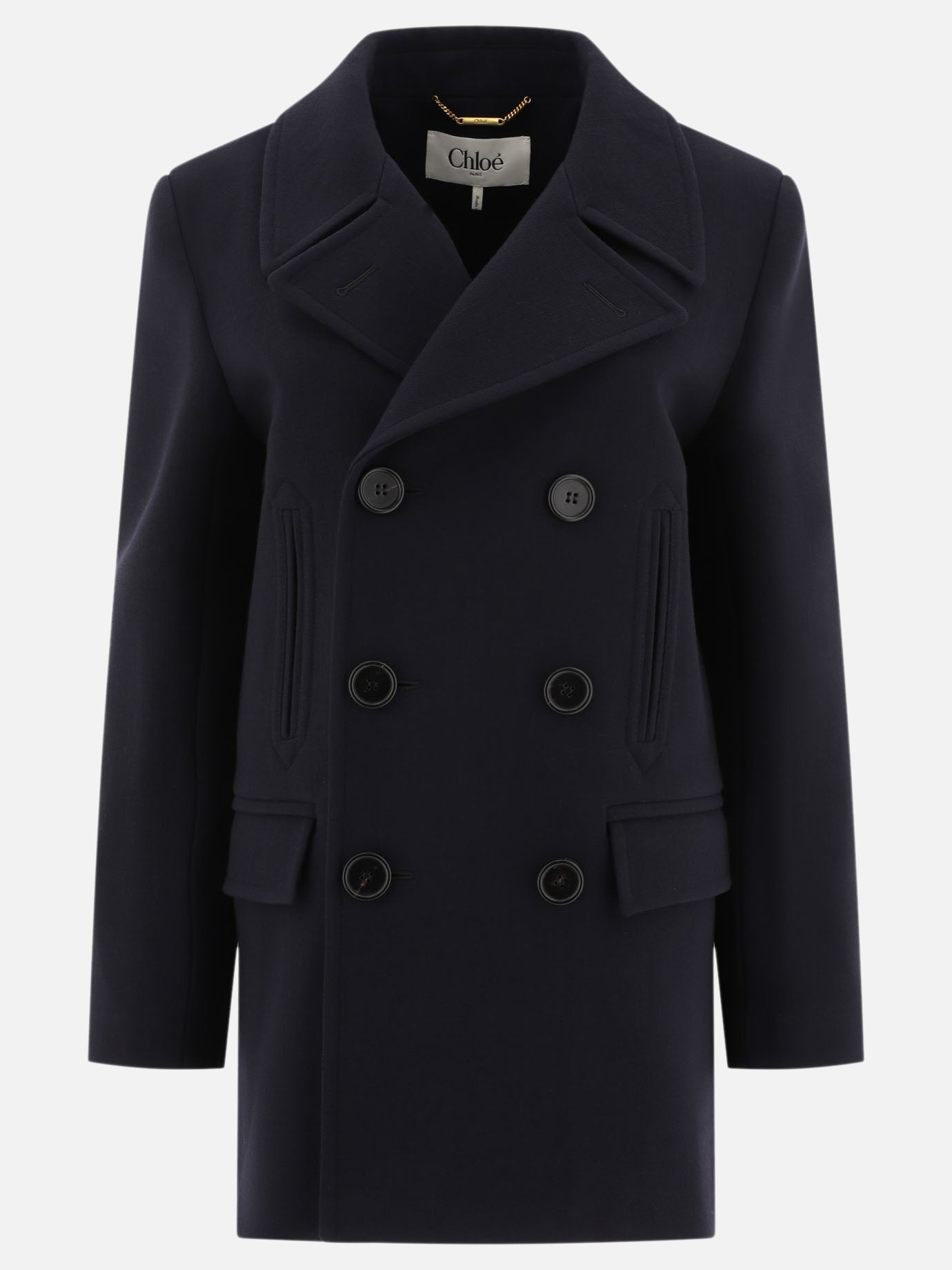 Cappotti corti Solid colour  Blu - Chloé Donna | PDP | VIETTI Online Store | thumbnail
