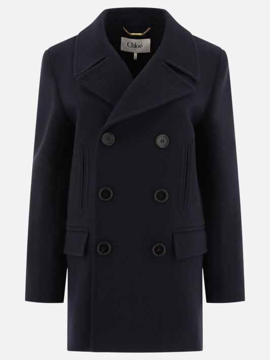 Cappotti corti Solid colour  Blu - Chloé Donna | PLP | VIETTI Online Store 
