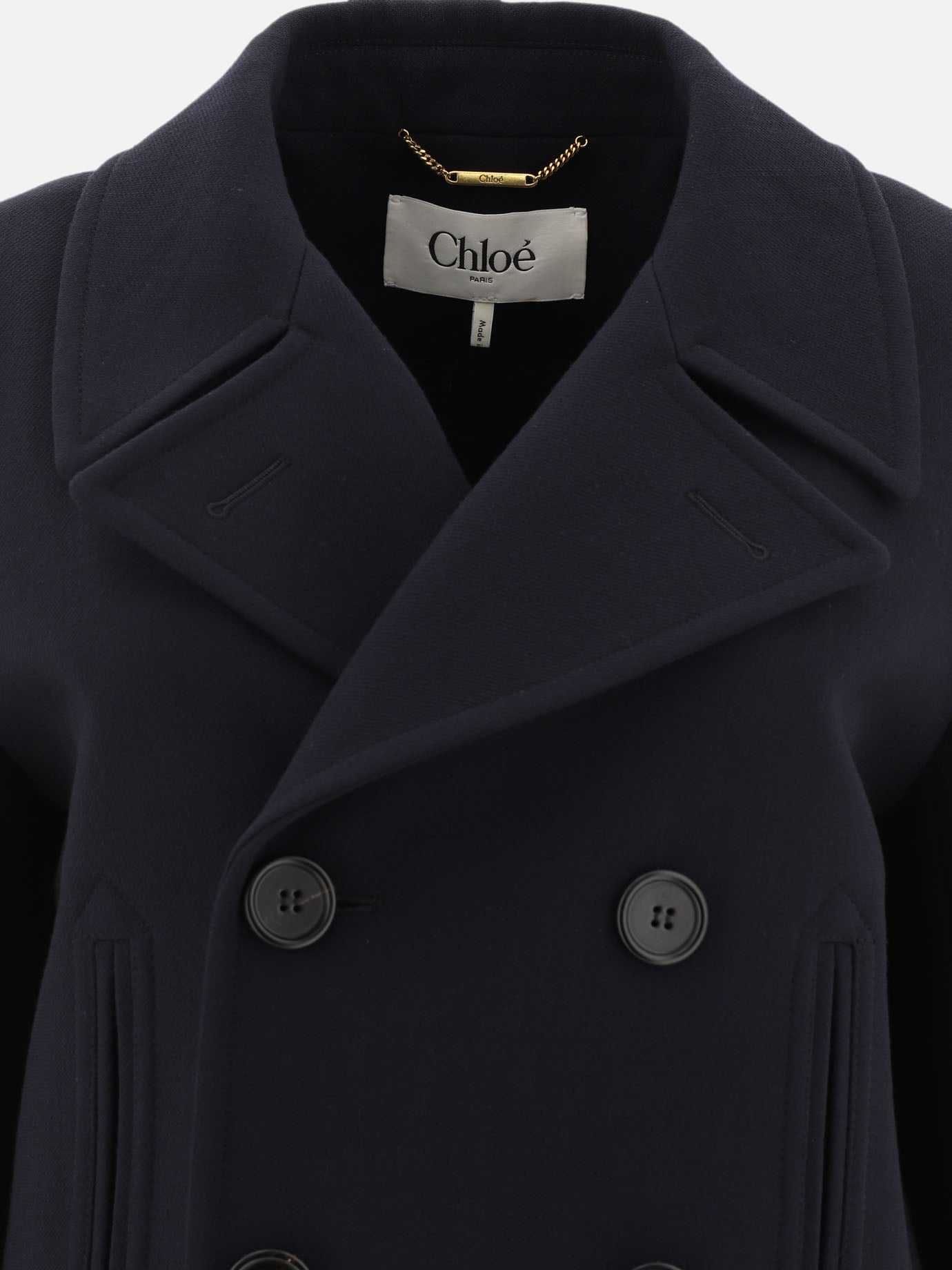 Cappotti corti Solid colour  Blu - Chloé Donna | PDP | VIETTI Online Store | Zoom-Modal_3
