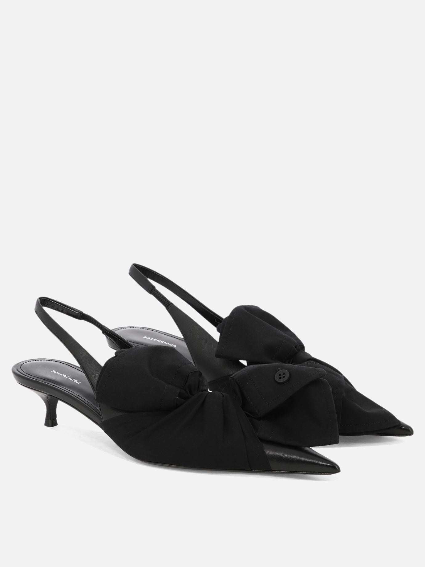 Slingback 70% lamb leather 30% cotton - 100% leather  Nero - Balenciaga Donna | PDP | VIETTI Online Store | Zoom-Modal_2
