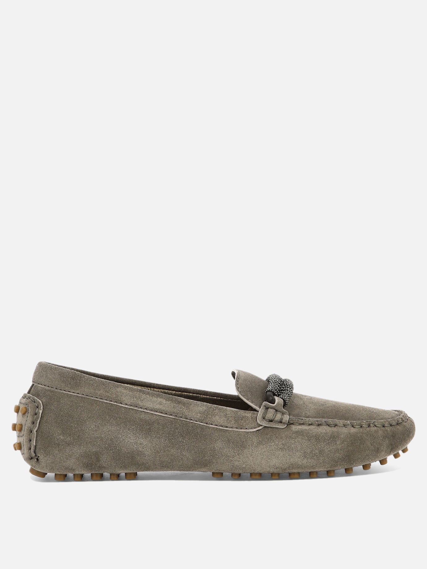 Mocassini 100% suede - 100% rubber  Marrone - Brunello Cucinelli Donna | PDP | VIETTI Online Store | Zoom-Modal
