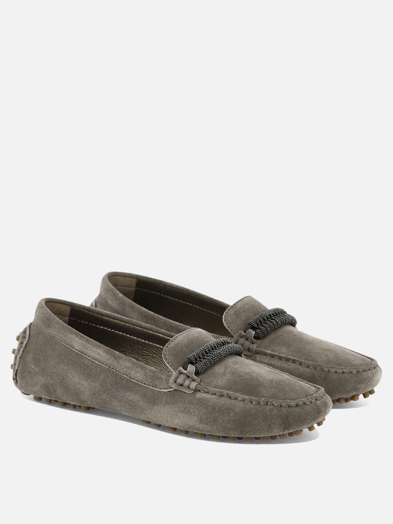 Mocassini 100% suede - 100% rubber  Marrone - Brunello Cucinelli Donna | PDP | VIETTI Online Store | thumbnail_2
