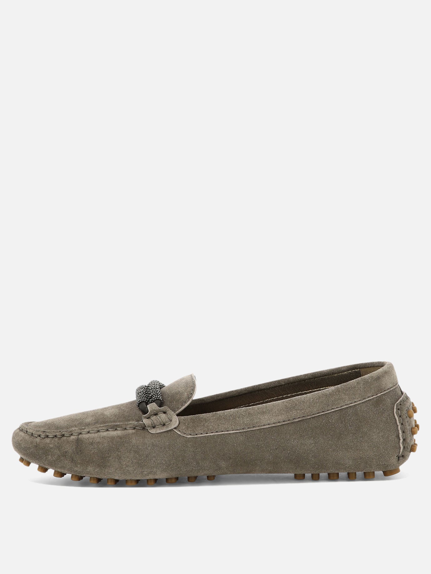 Mocassini 100% suede - 100% rubber  Marrone - Brunello Cucinelli Donna | PDP | VIETTI Online Store | thumbnail_3