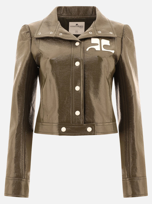 Giacche in pelle Solid colour  Verde - Courrèges Donna | PLP | VIETTI Online Store 
