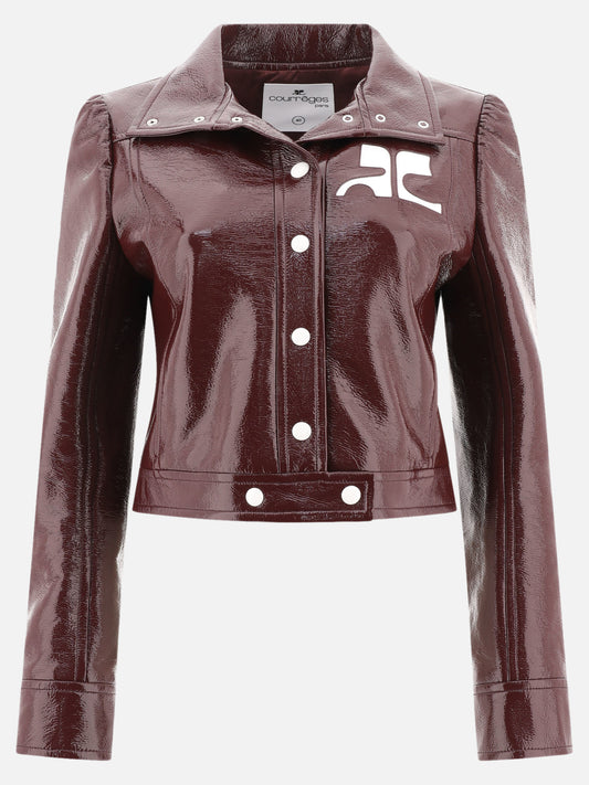 Giacche in pelle Solid colour  Bordeaux - Courrèges Donna | PLP | VIETTI Online Store 
