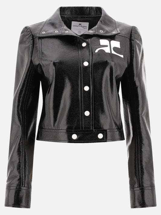 Giacche in pelle Solid colour  Nero - Courrèges Donna | PLP | VIETTI Online Store 
