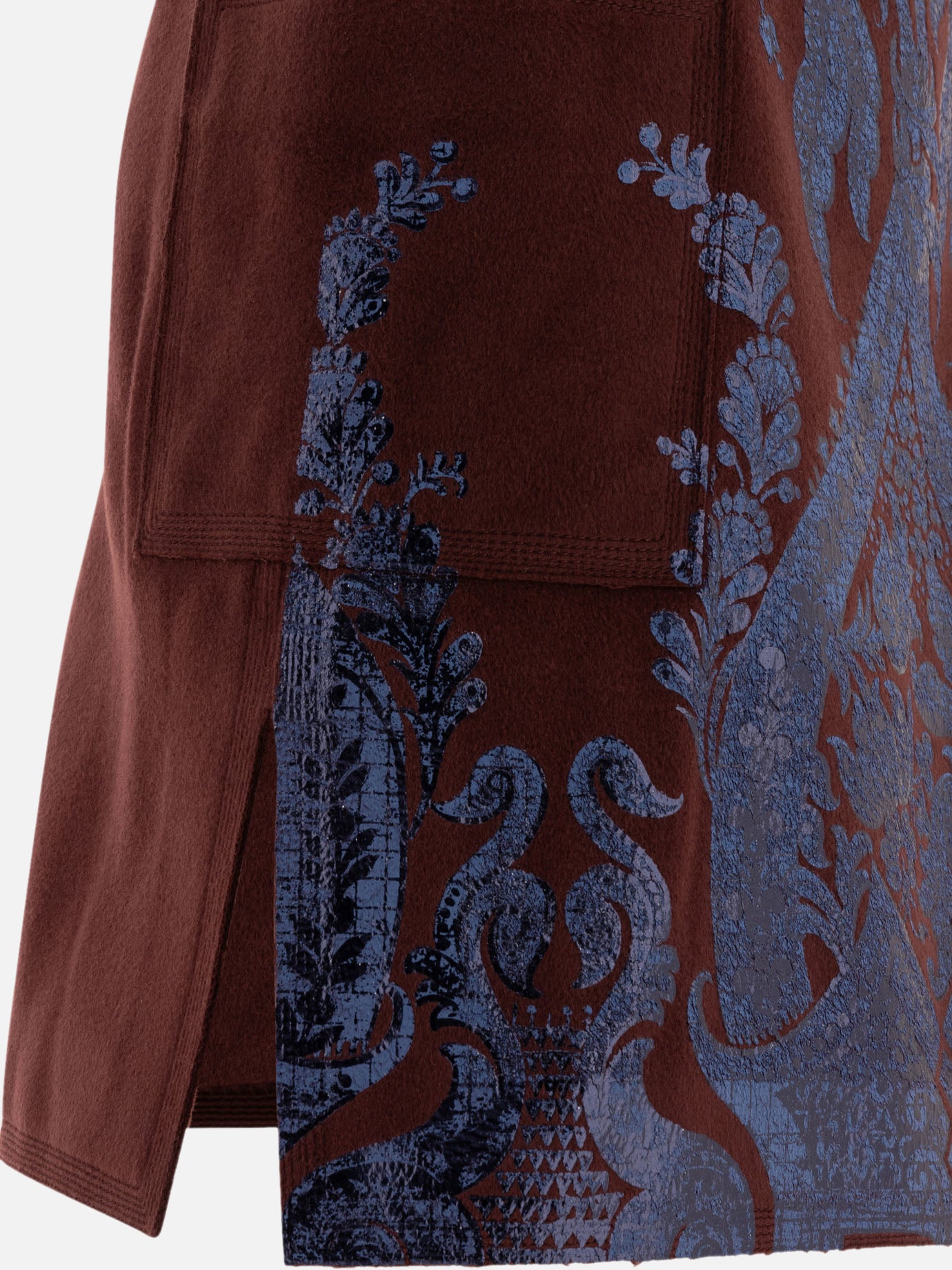 Etro Mini skirt with metallic print Bordeaux