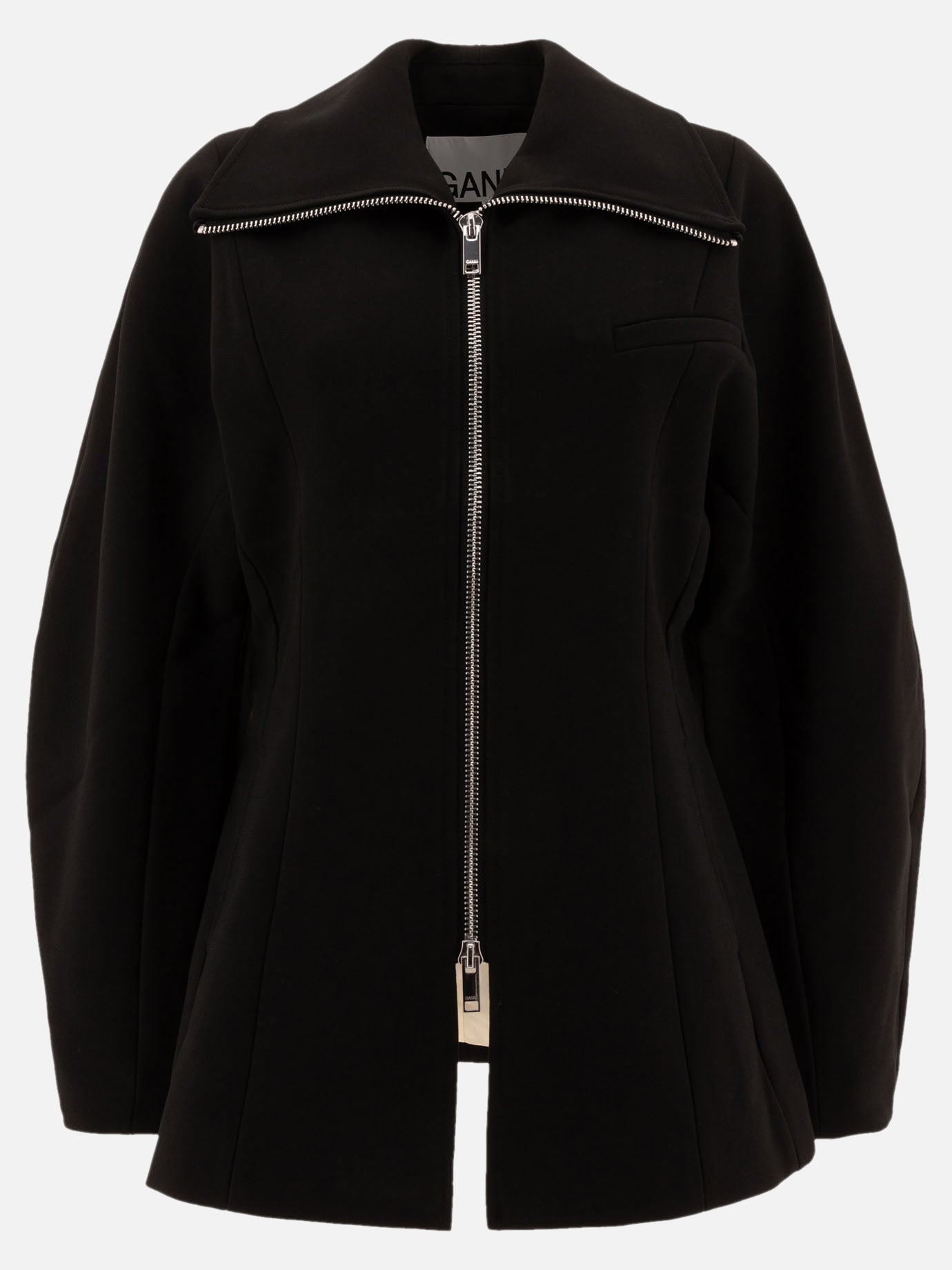 Blazer Solid colour  Nero - Ganni Donna | PDP | VIETTI Online Store | thumbnail
