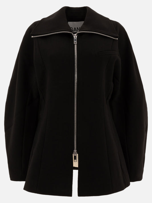 Blazer Solid colour  Nero - Ganni Donna | PLP | VIETTI Online Store 
