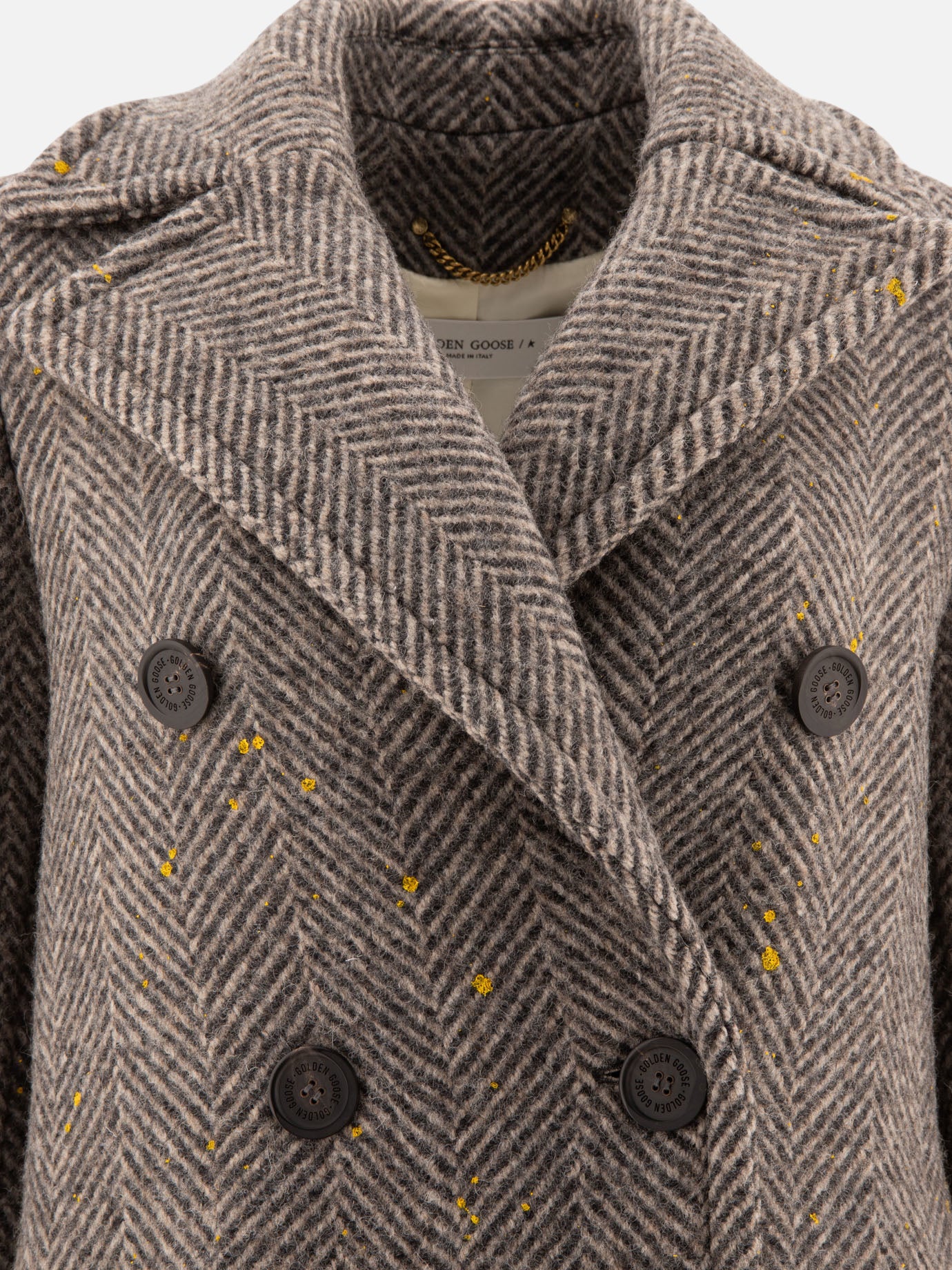 Cappotti lunghi Herringbone  Grigio - Golden Goose Donna | PDP | VIETTI Online Store | thumbnail_3