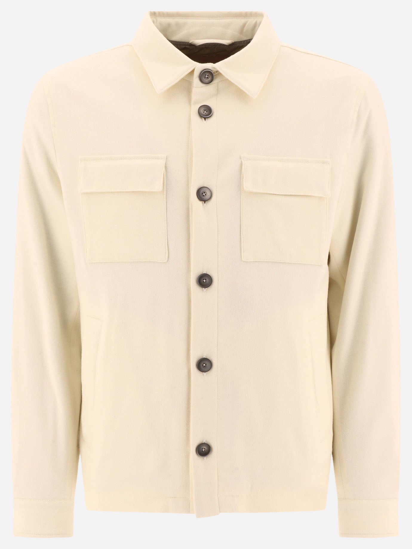 Overshirt jackets Solid colour  White - Herno Men | PDP | VIETTI Online Store | Zoom-Modal
