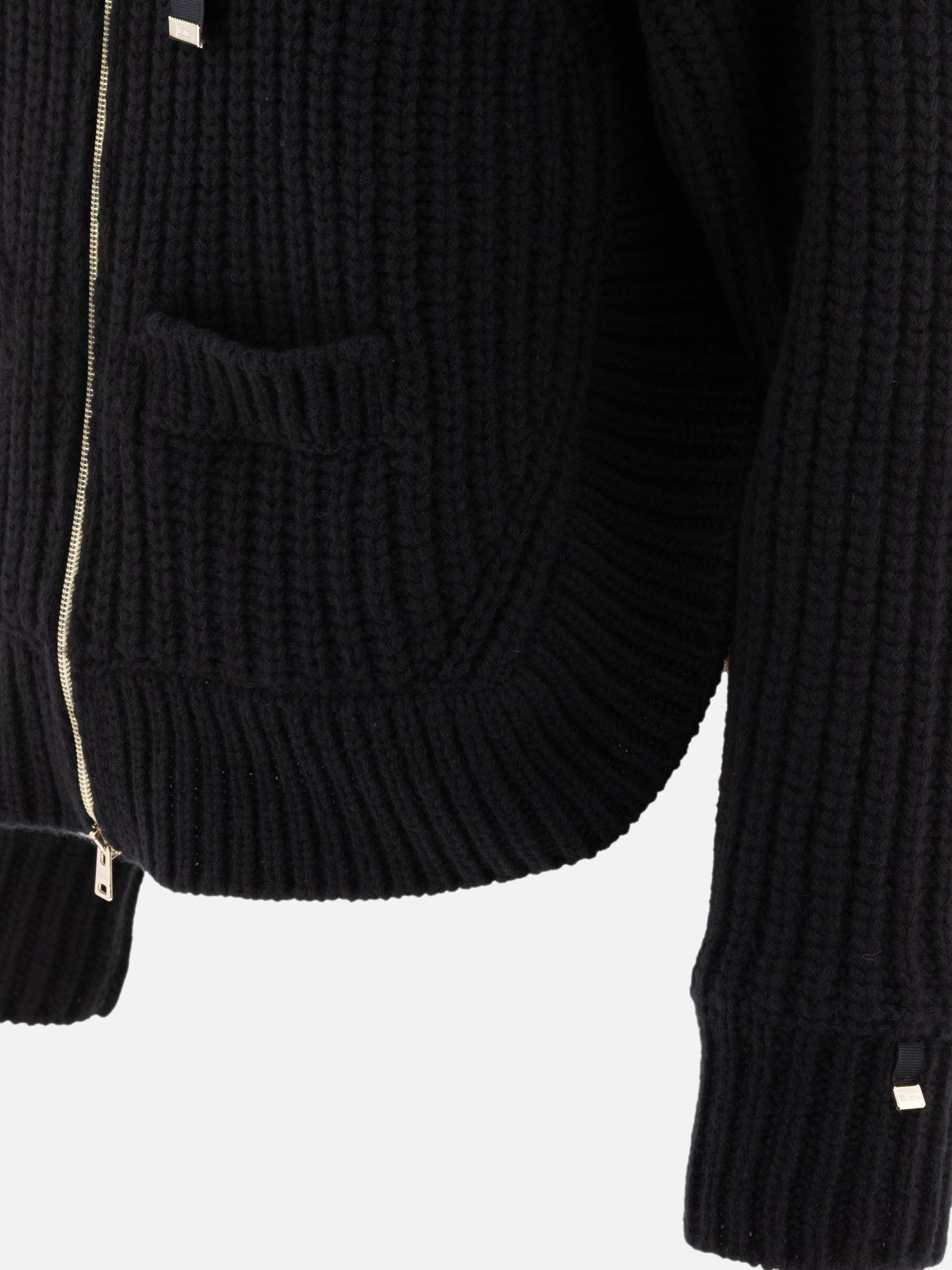 Herno Down jacket with wool inserts Black