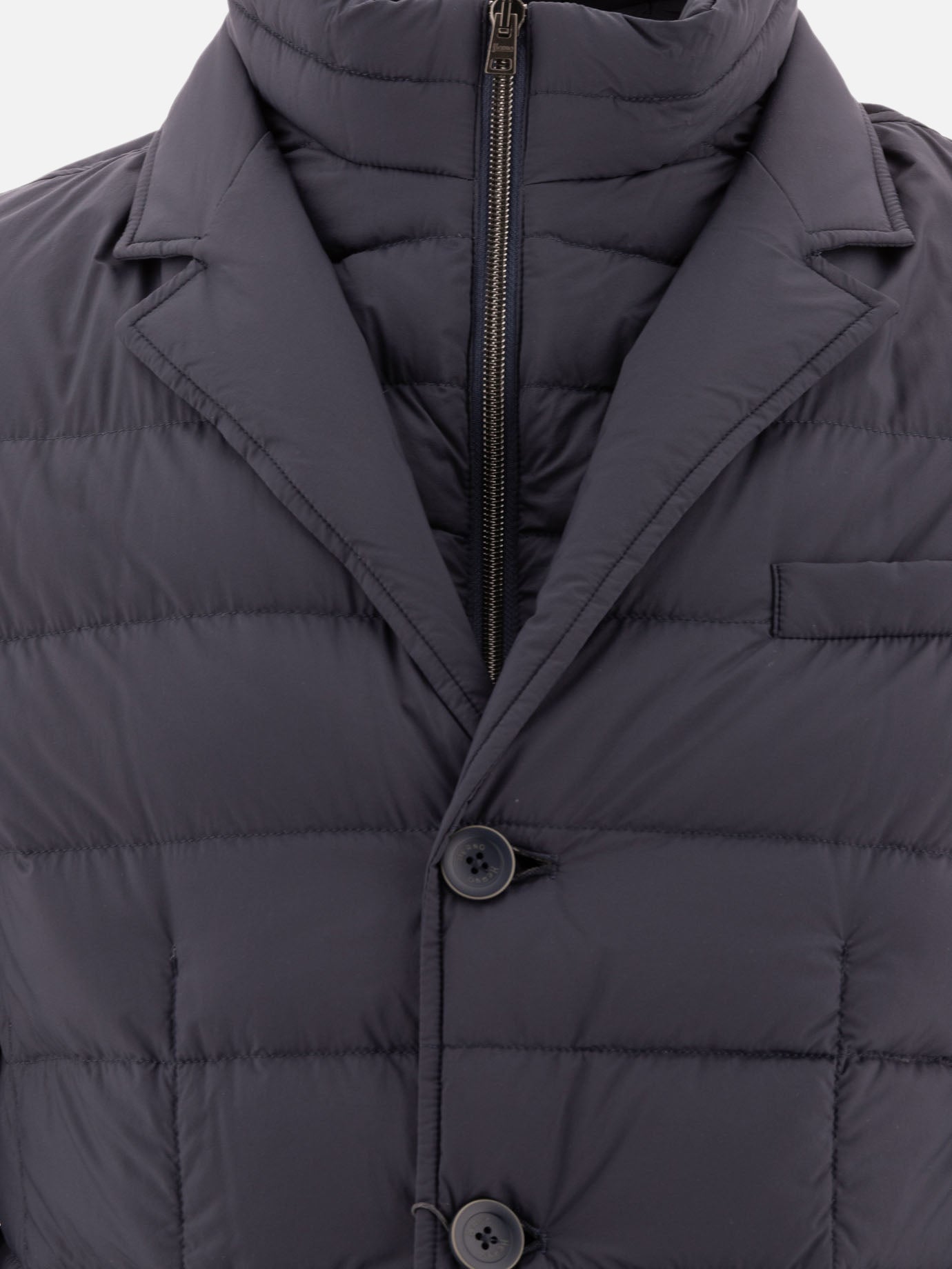 Down jackets Solid colour  Blue - Herno Men | PDP | VIETTI Online Store | thumbnail_3