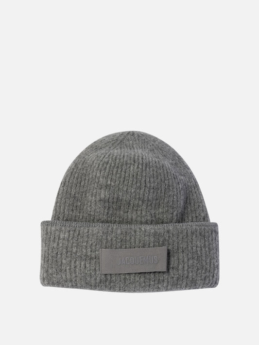 Jacquemus "Le Bonnet Gros Grain" beanie Grey