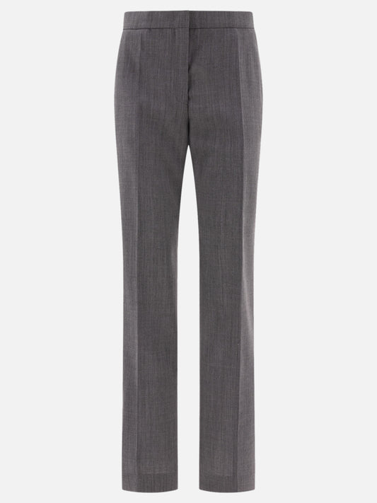 Tailored trousers with centre-back slit