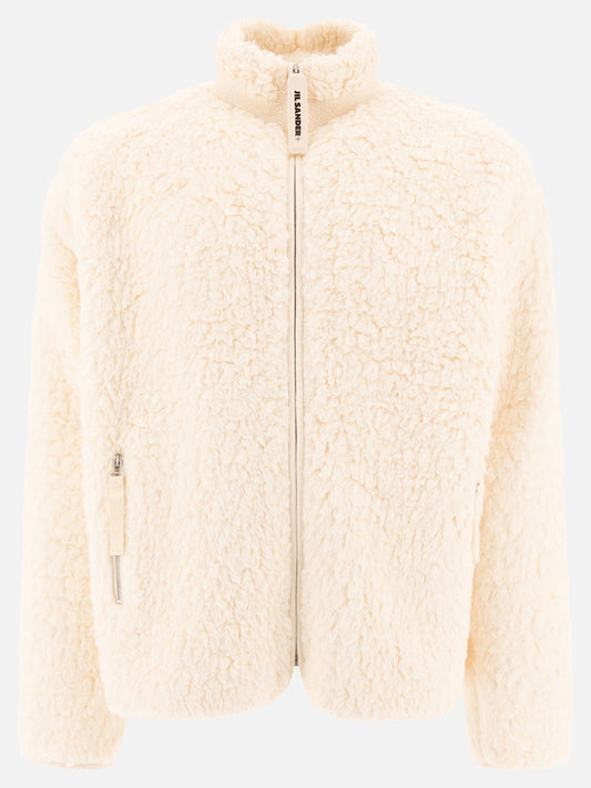 Jil Sander Cotton fleece jacket White