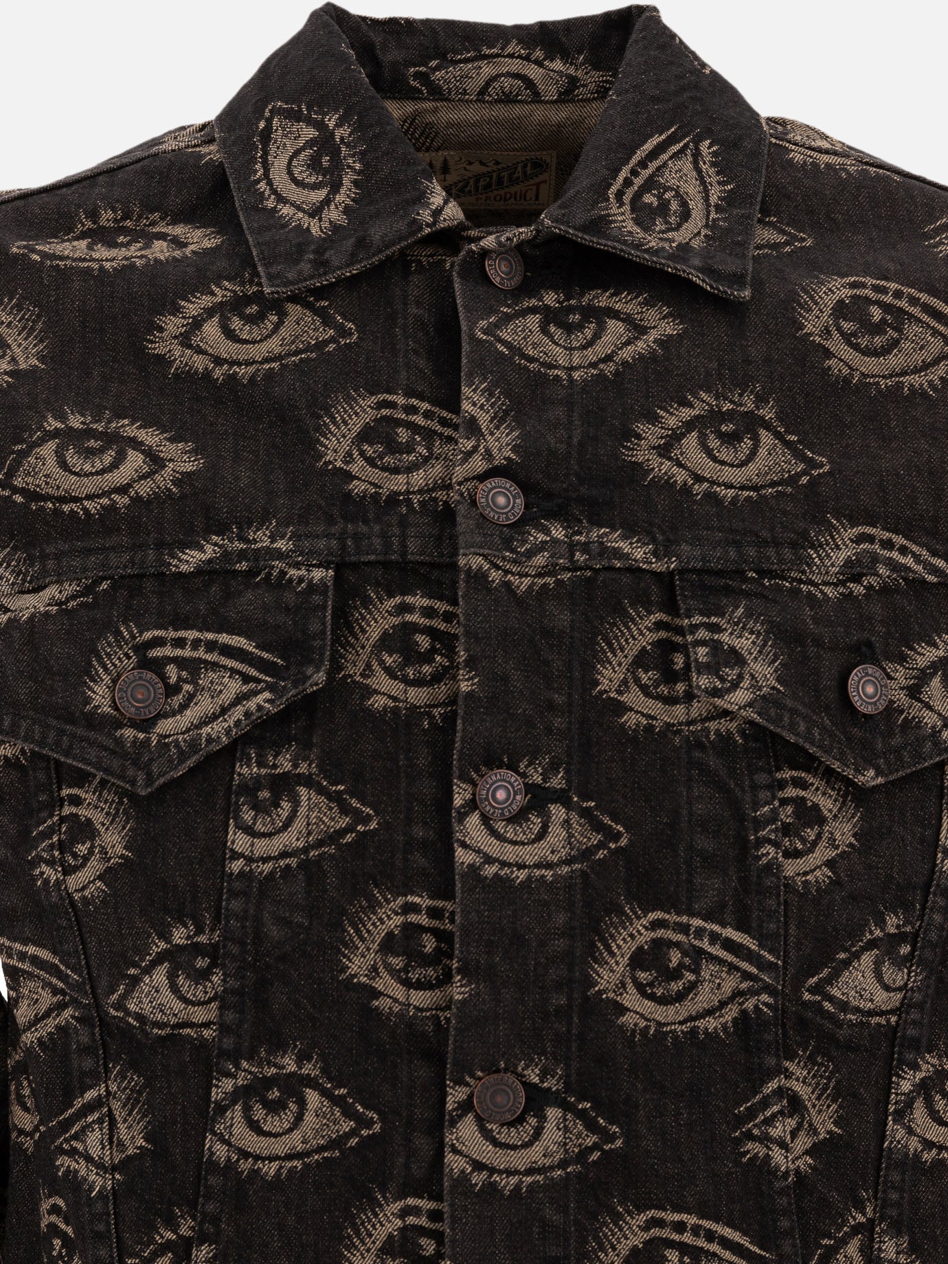 Giacche in denim Print  Nero - KAPITAL Uomo | PDP | VIETTI Online Store | thumbnail_3