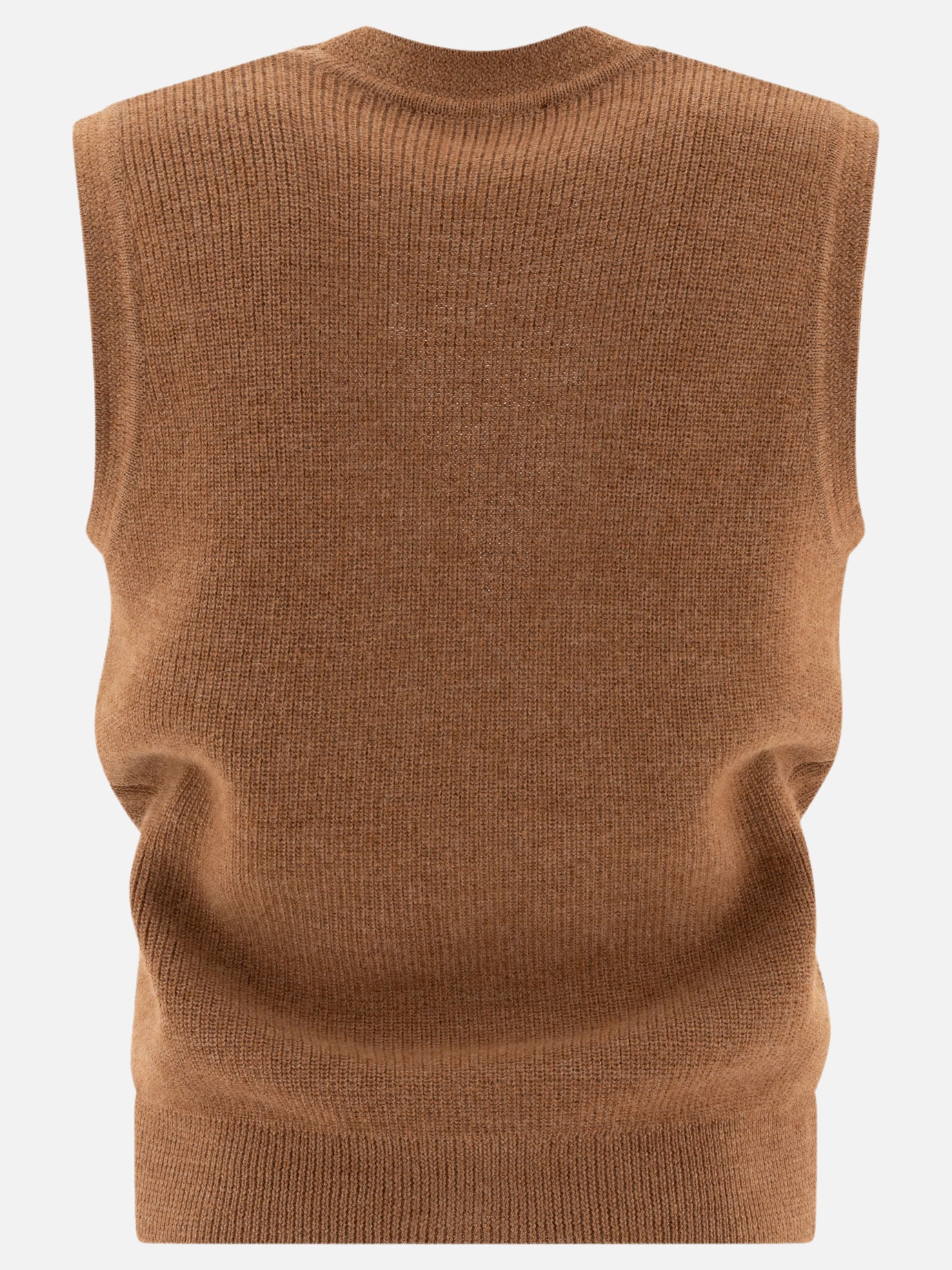 Lardini Wool and alpaca vest Brown