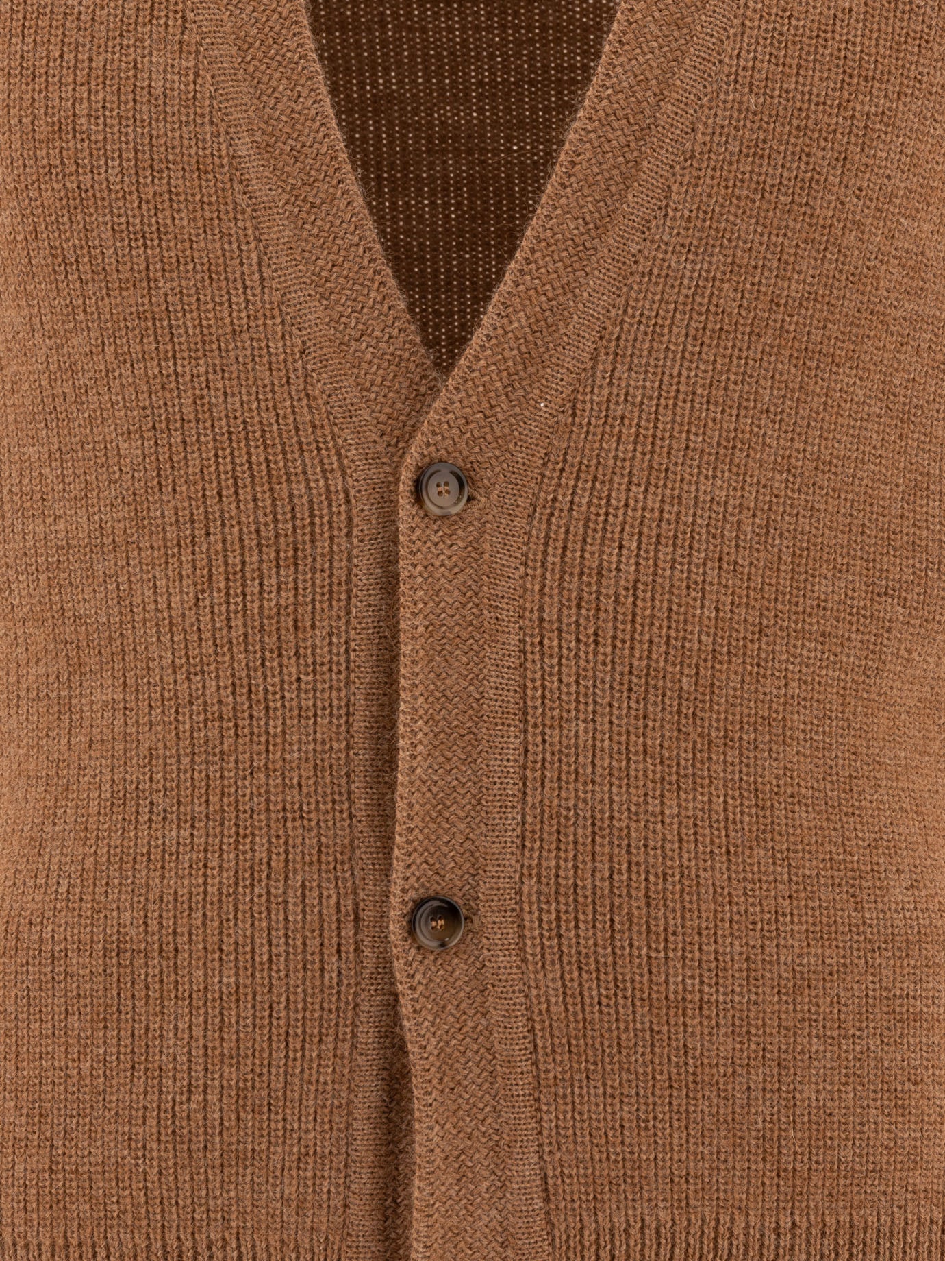 Lardini Wool and alpaca vest Brown