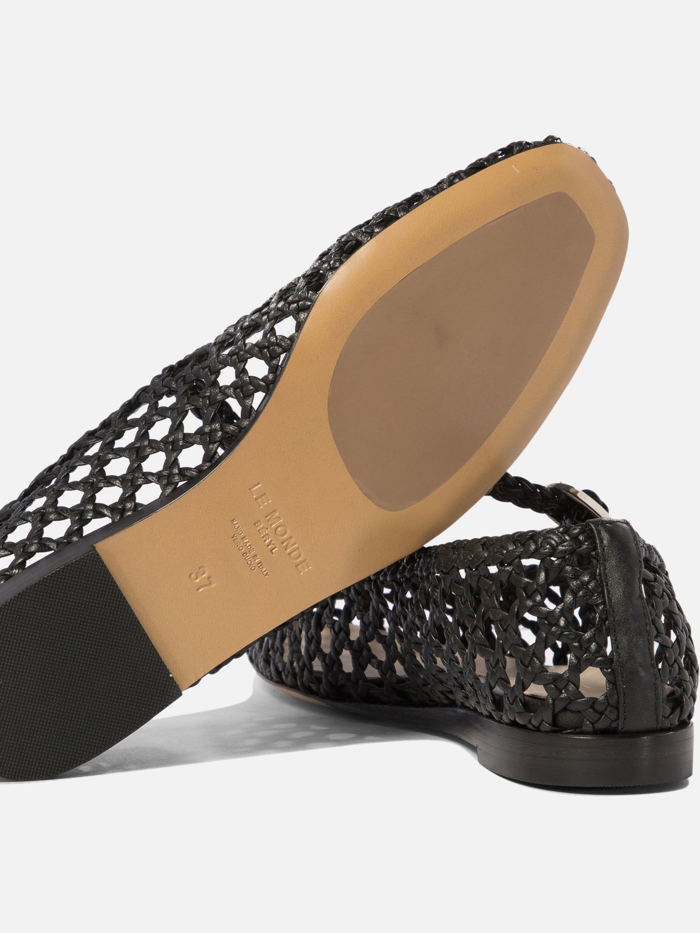 Woven Mary Jane ballet flats