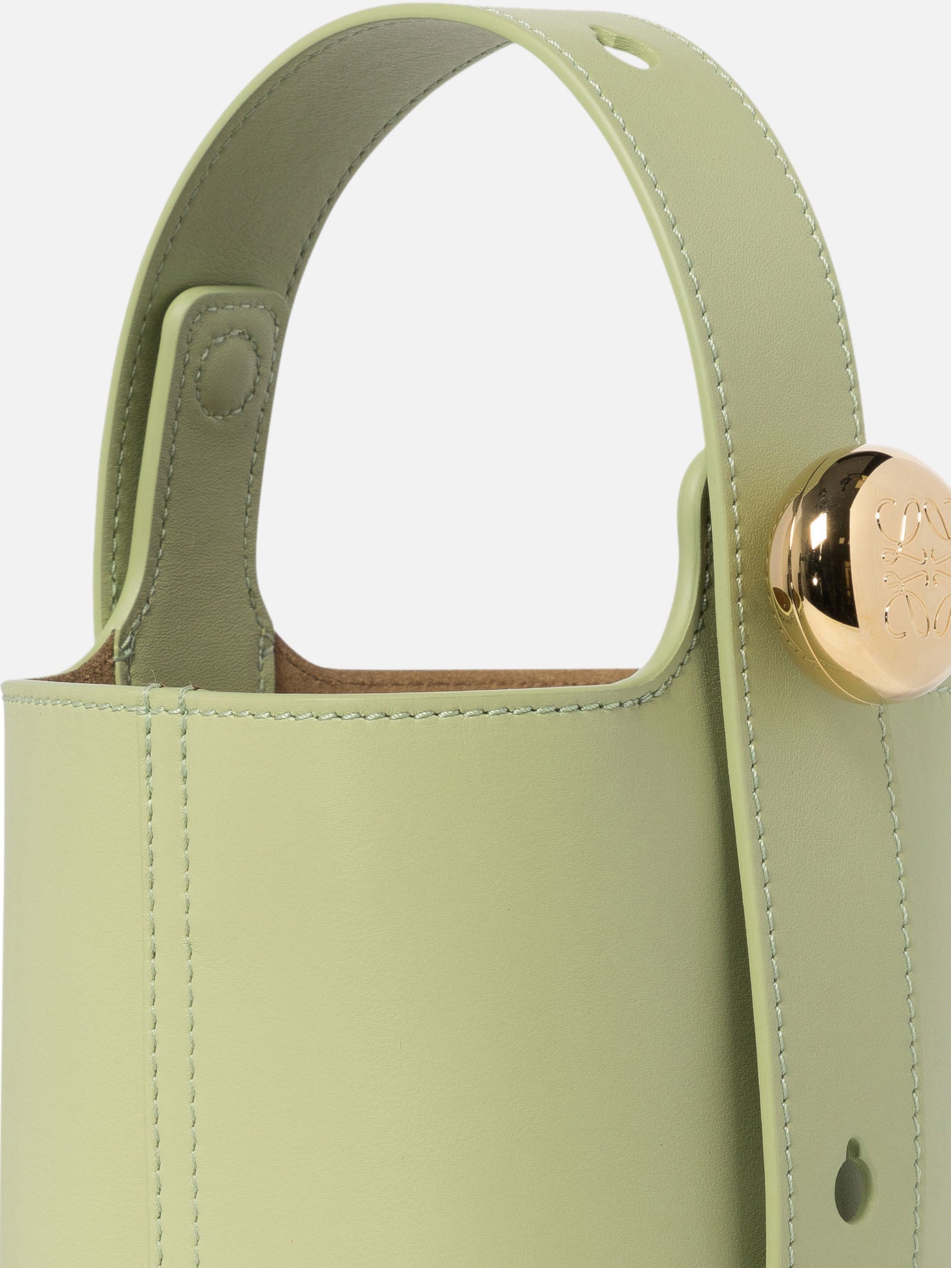 Loewe "Mini Pebble" bucket bag Green