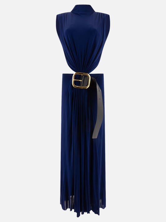 Loewe Draped dress in viscose Blue