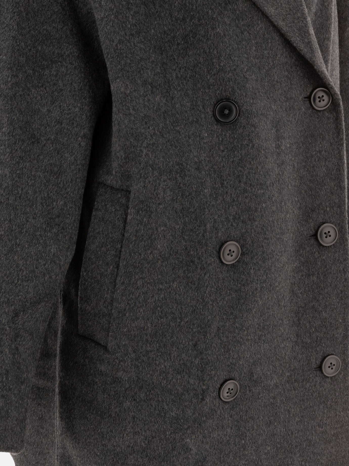 Cappotti lunghi Solid colour  Grigio - Loulou Studio Donna | PDP | VIETTI Online Store | thumbnail_4