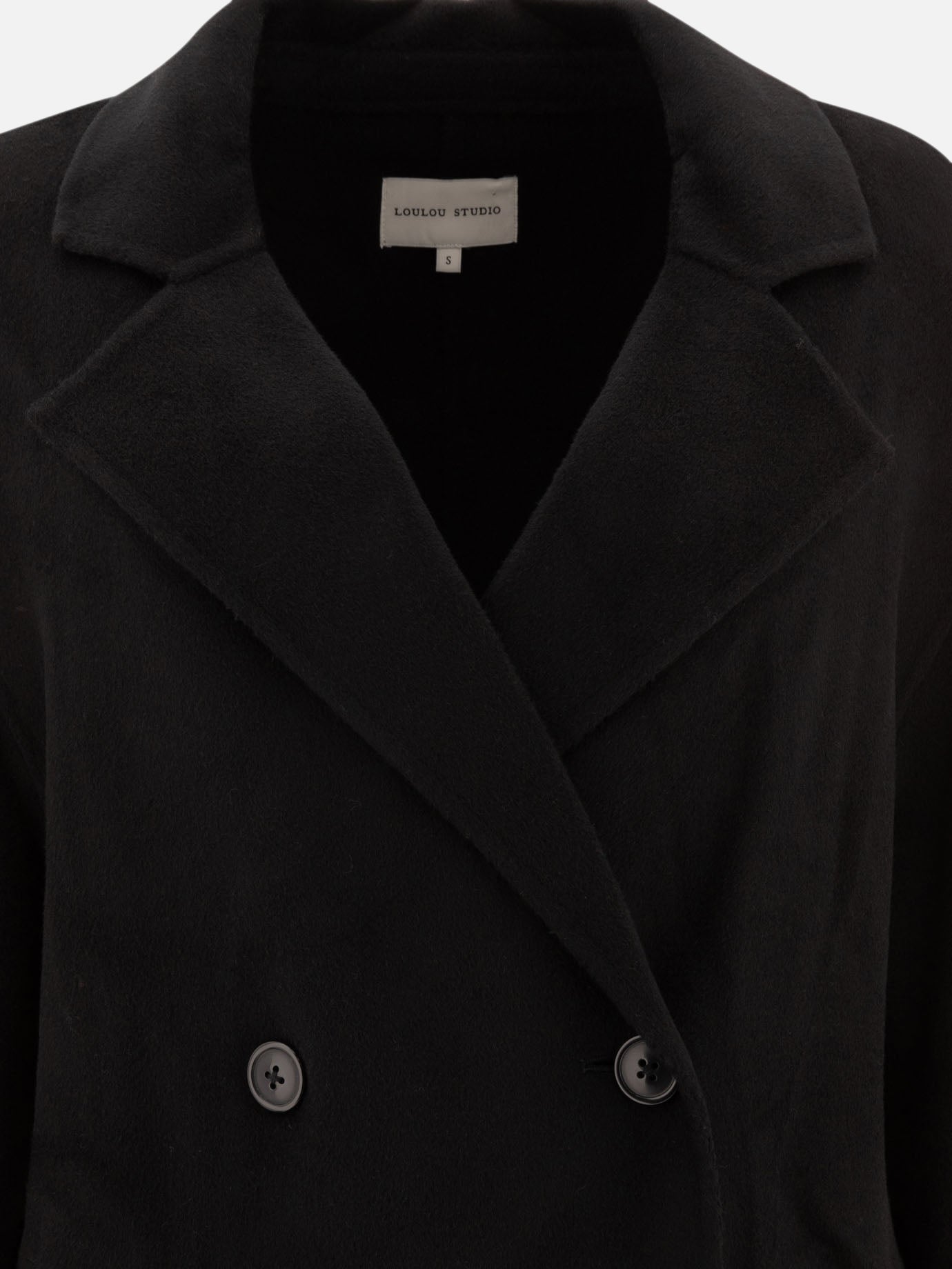 Cappotti lunghi Solid colour  Nero - Loulou Studio Donna | PDP | VIETTI Online Store | Zoom-Modal_3

