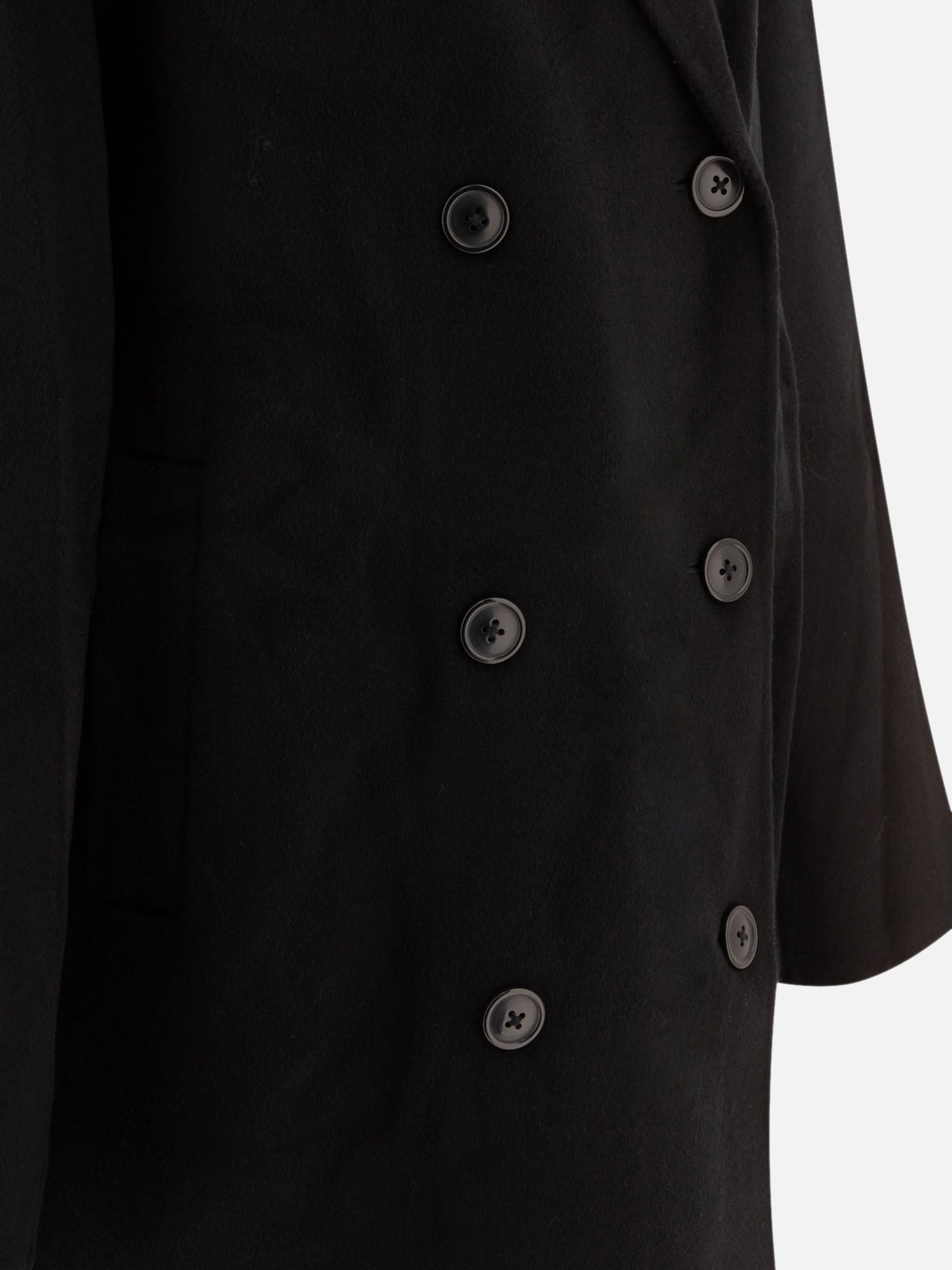 Cappotti lunghi Solid colour  Nero - Loulou Studio Donna | PDP | VIETTI Online Store | thumbnail_4