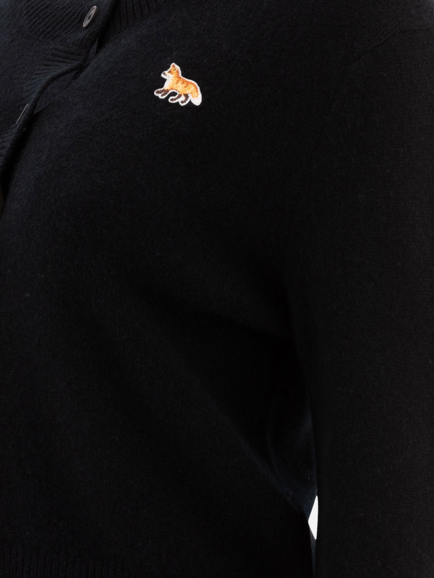 Maison Kitsuné "Baby Fox" cardigan Black