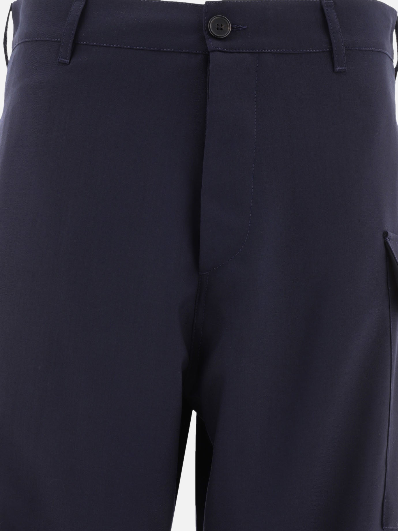 Marni Tropical wool cargo trousers Blue