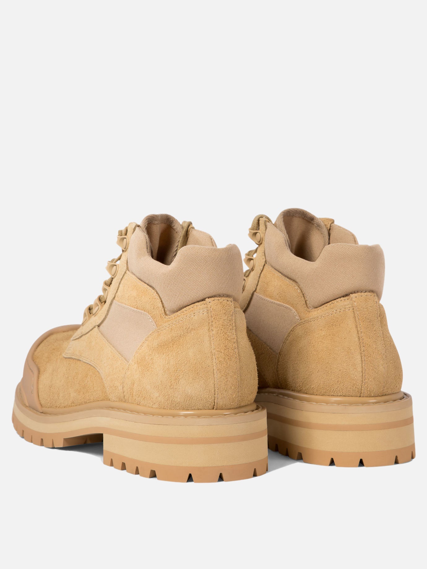 Marni "Patchy" combat boots Beige