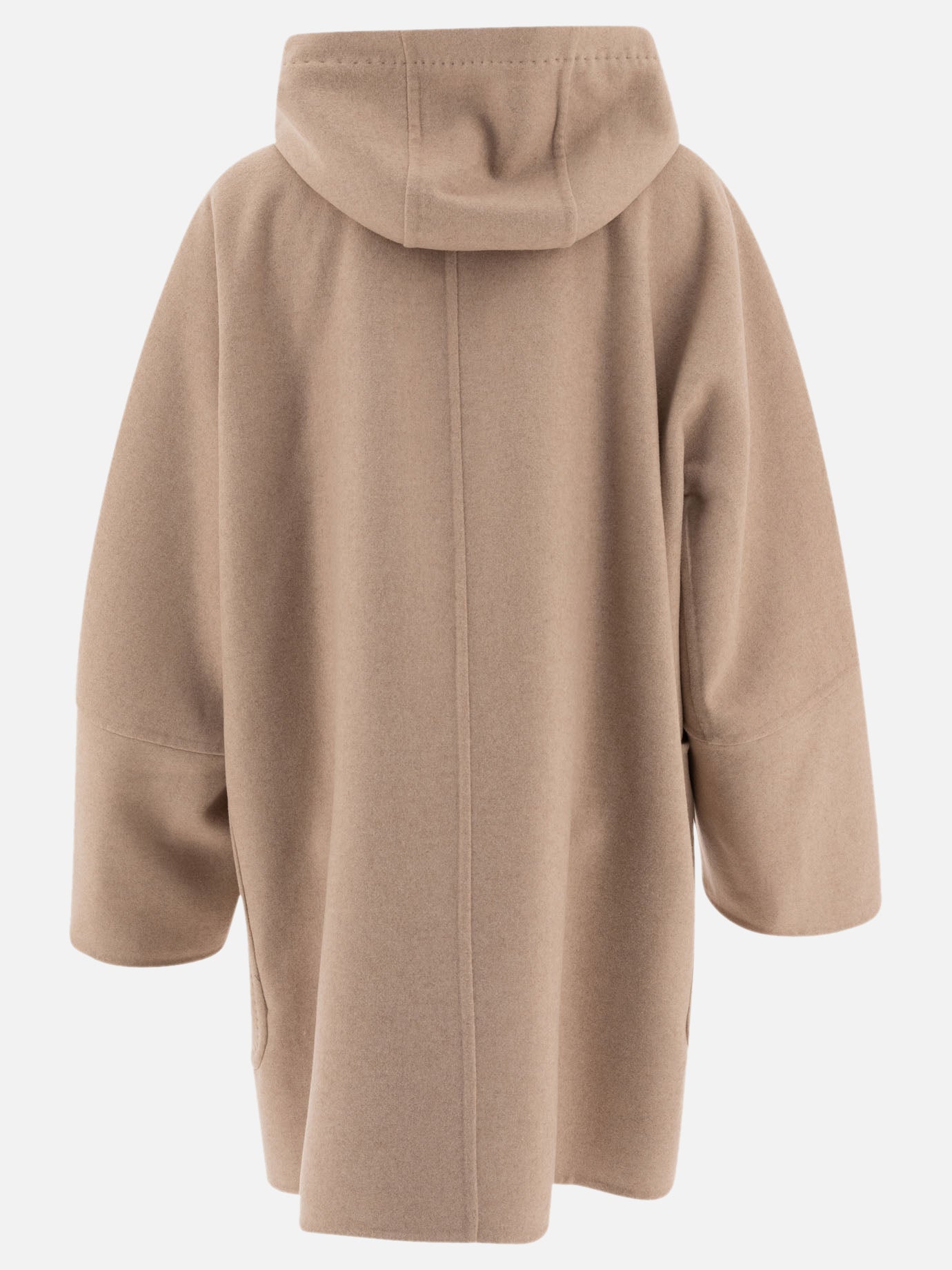 Max Mara Double-breasted coat in wool and cashmere Beige