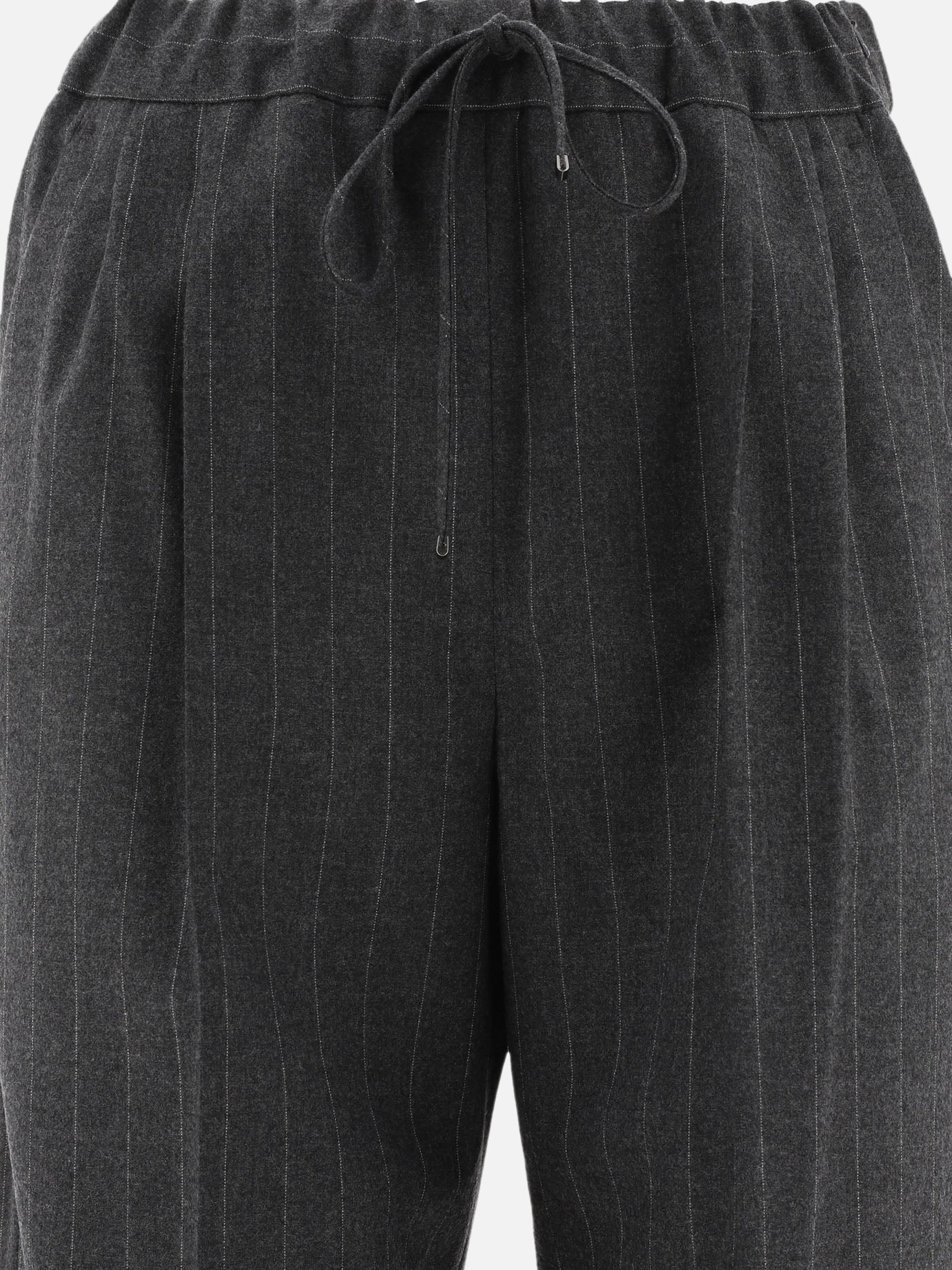 Cashmere pinstriped trousers