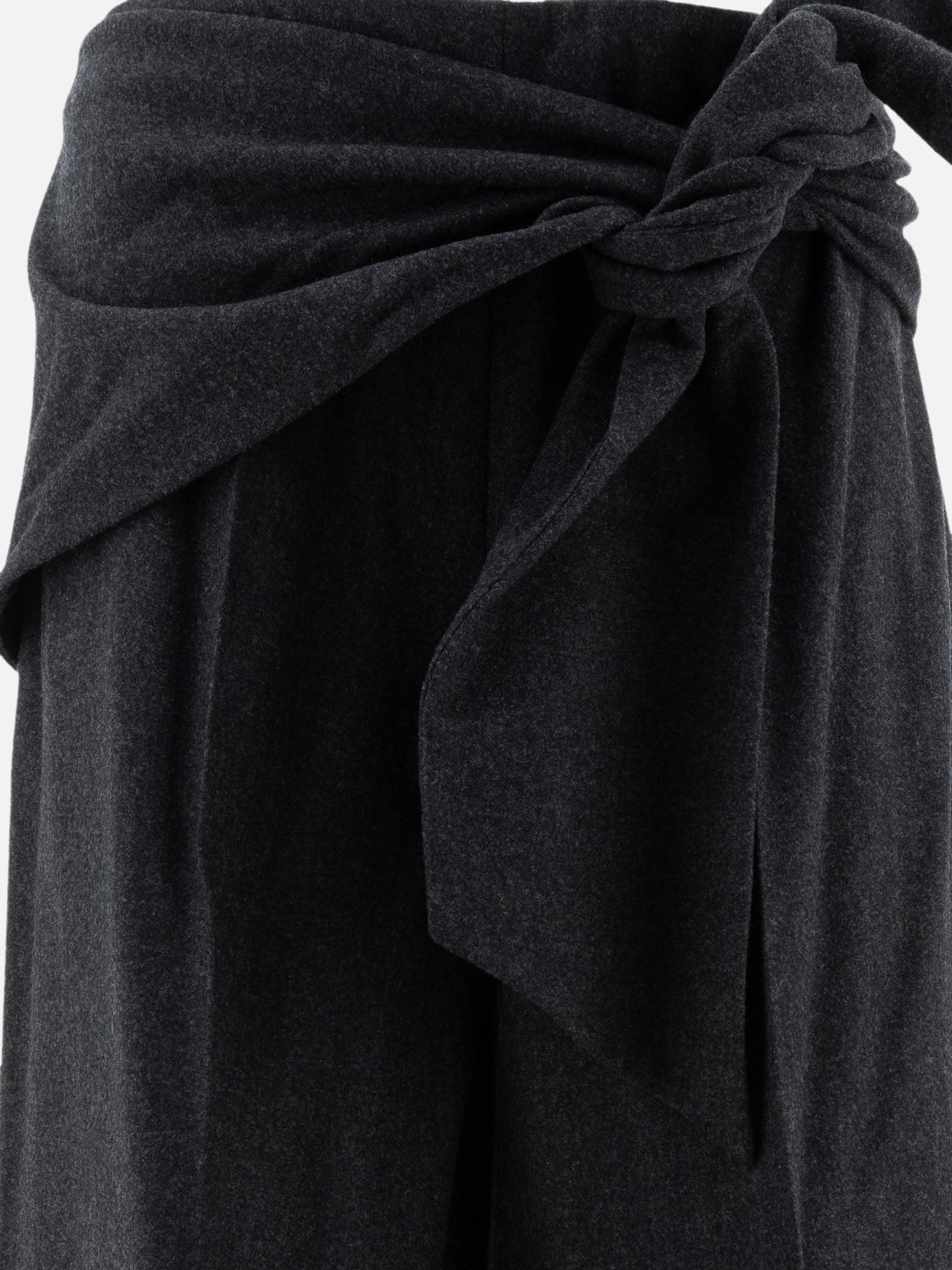 Max Mara Wide-leg wool felt trousers Grey