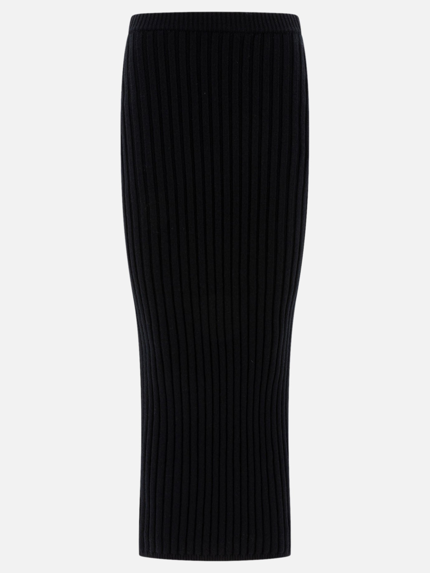 Max Mara Wool and cashmere knit skirt Black