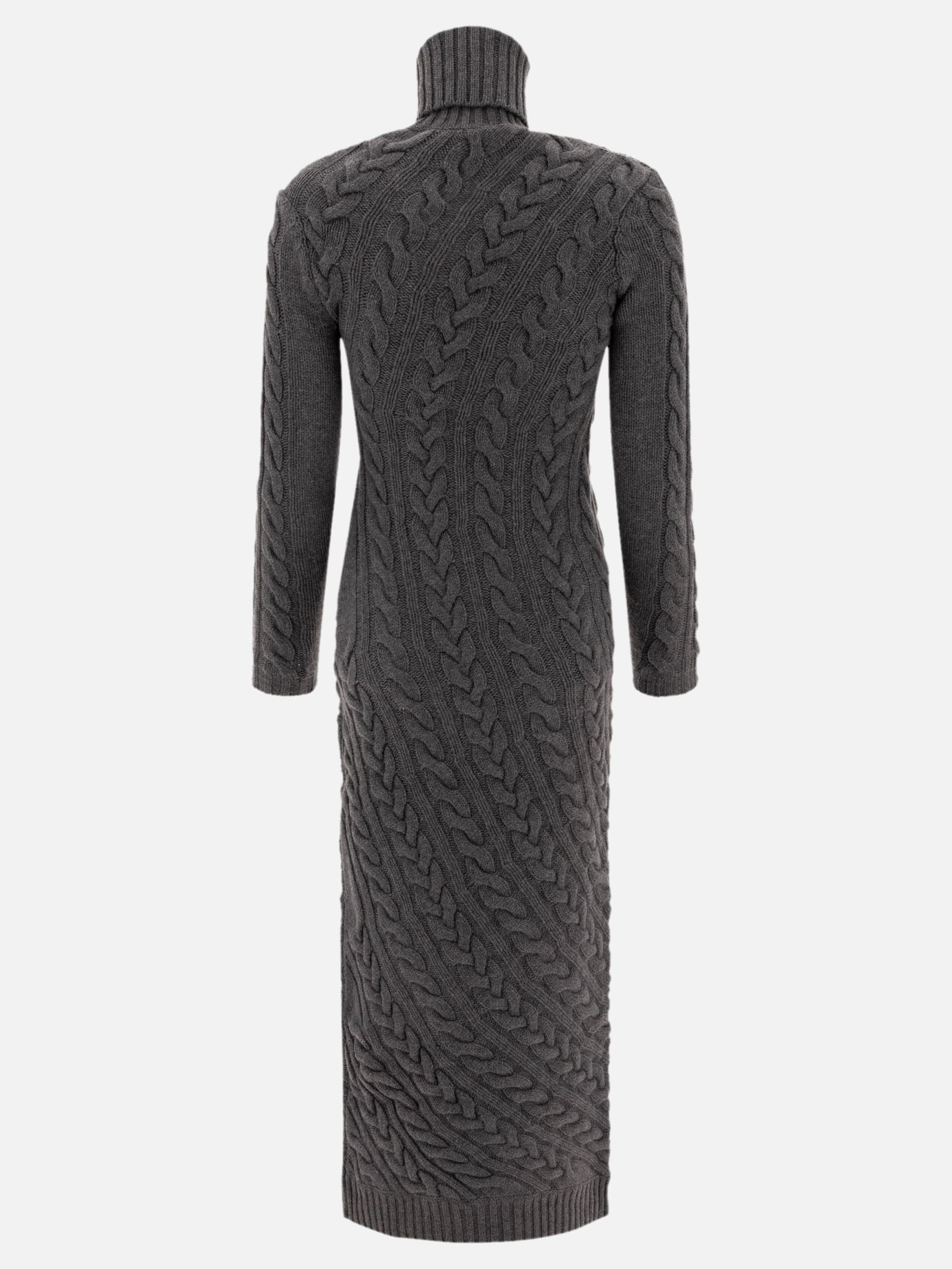 Max Mara Wool and cashmere slim-fit dress Grey